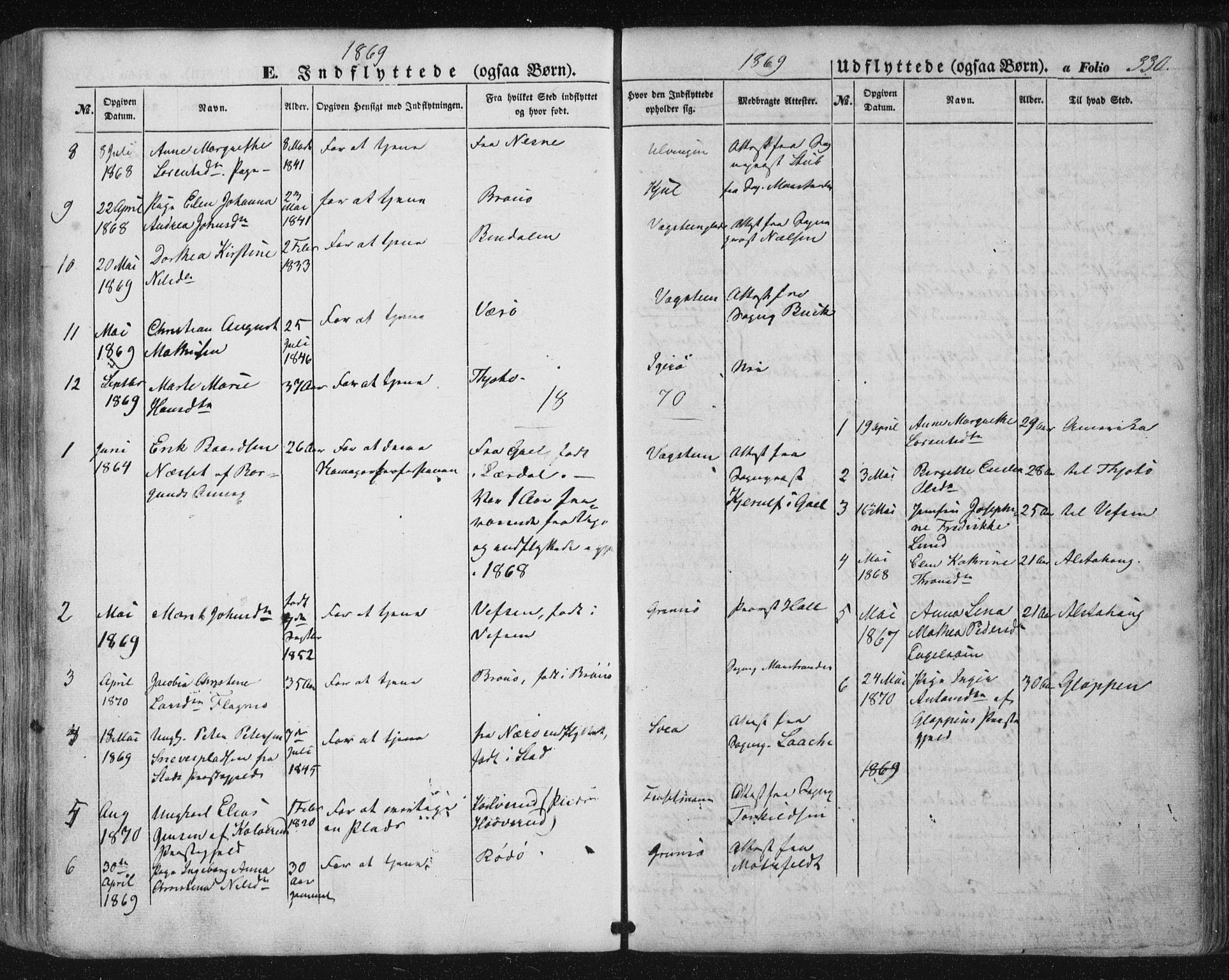 Ministerialprotokoller, klokkerbøker og fødselsregistre - Nordland, AV/SAT-A-1459/816/L0240: Parish register (official) no. 816A06, 1846-1870, p. 330