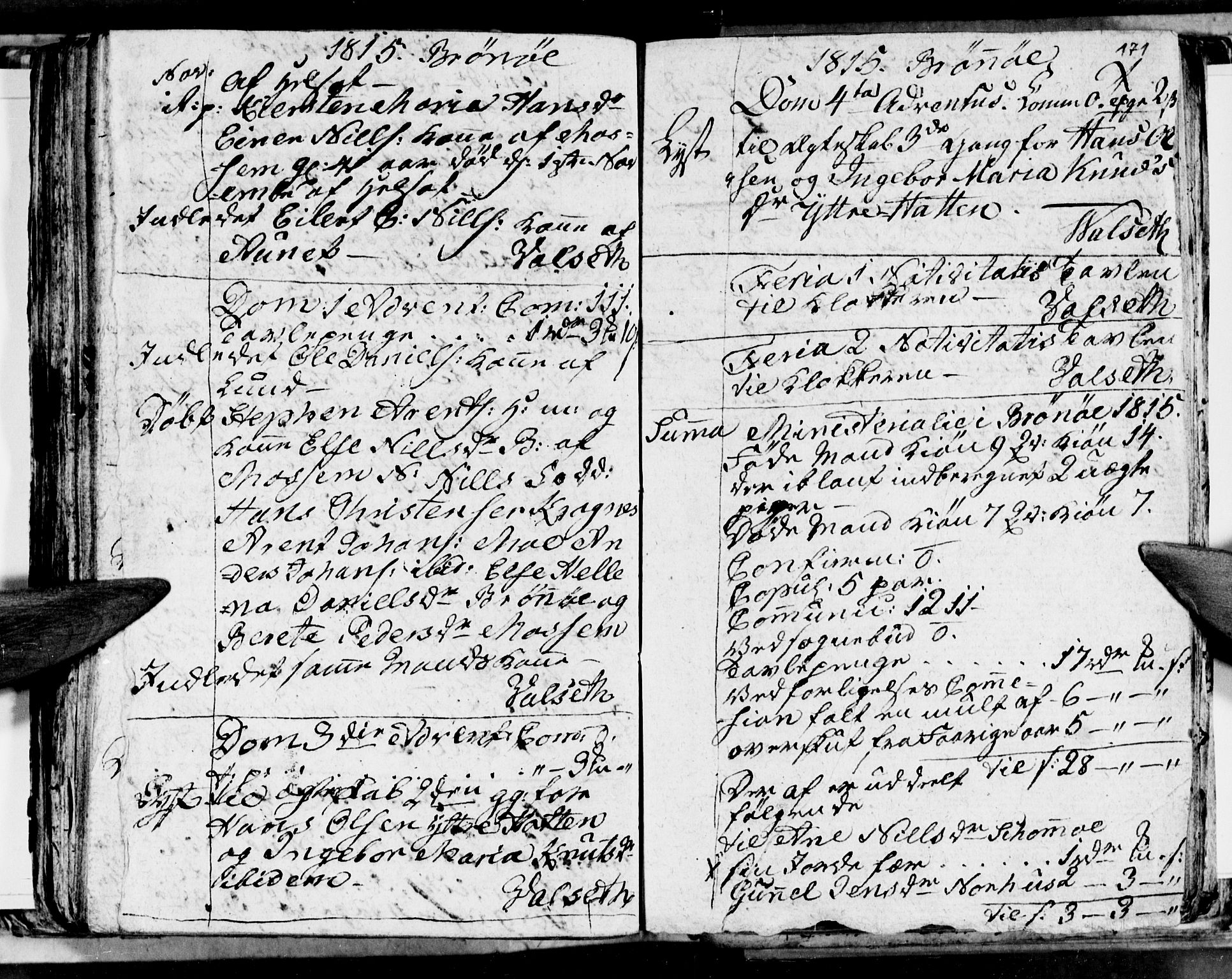 Ministerialprotokoller, klokkerbøker og fødselsregistre - Nordland, SAT/A-1459/813/L0209: Parish register (copy) no. 813C01, 1803-1821, p. 171