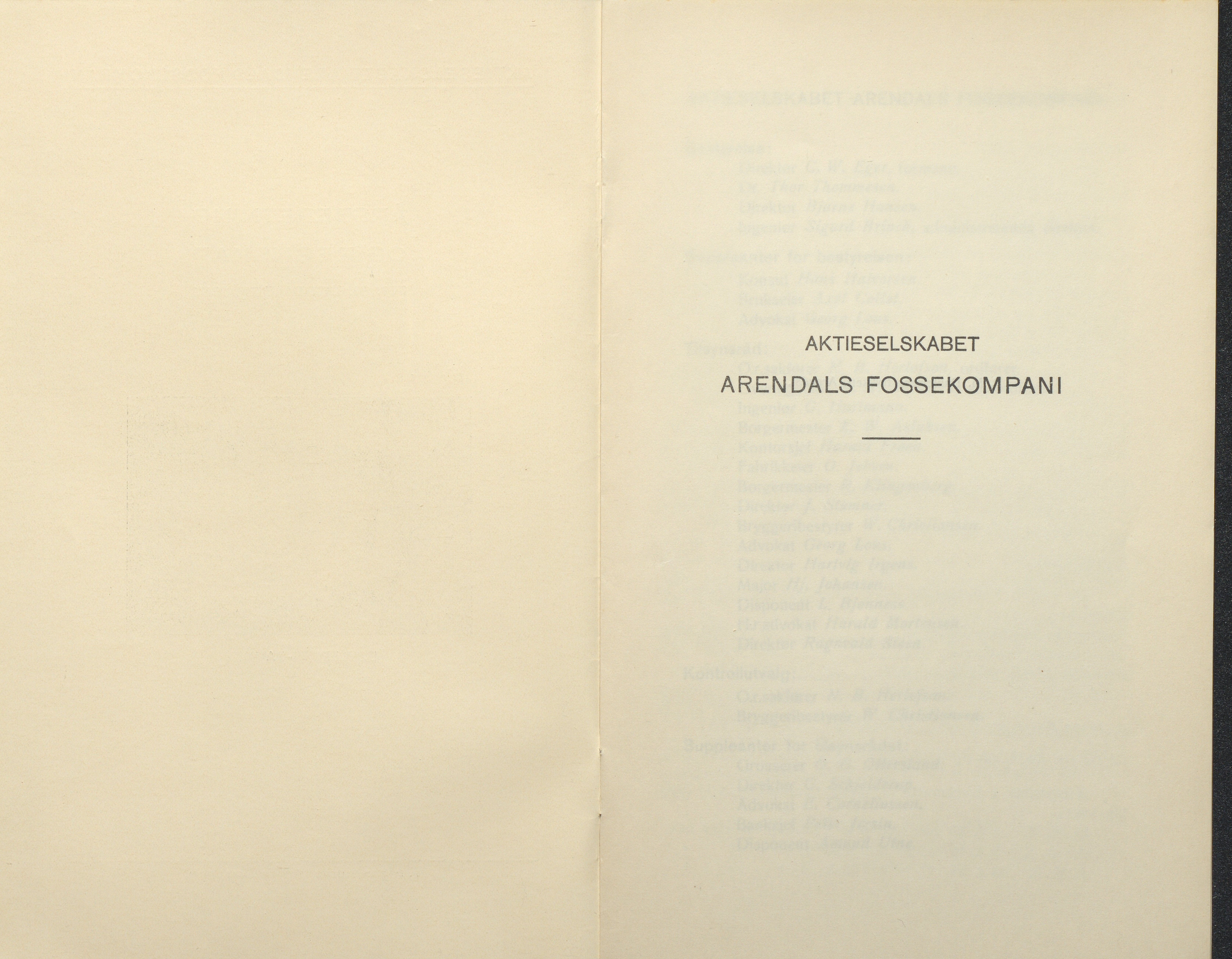 Arendals Fossekompani, AAKS/PA-2413/X/X01/L0001/0010: Beretninger, regnskap, balansekonto, gevinst- og tapskonto / Årsberetning og regnskap 1936 - 1942, 1936-1942