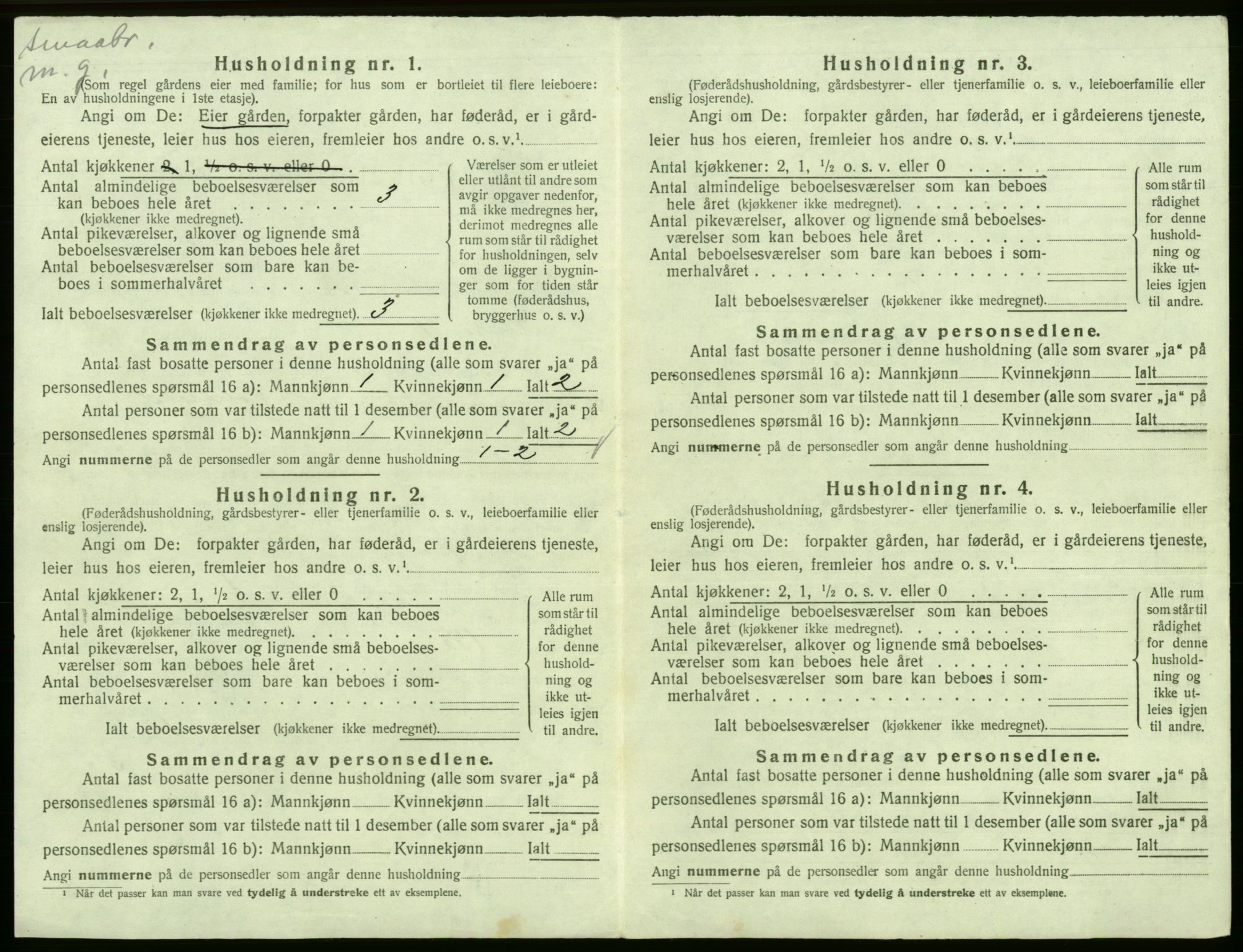 SAB, 1920 census for Kinsarvik, 1920, p. 132