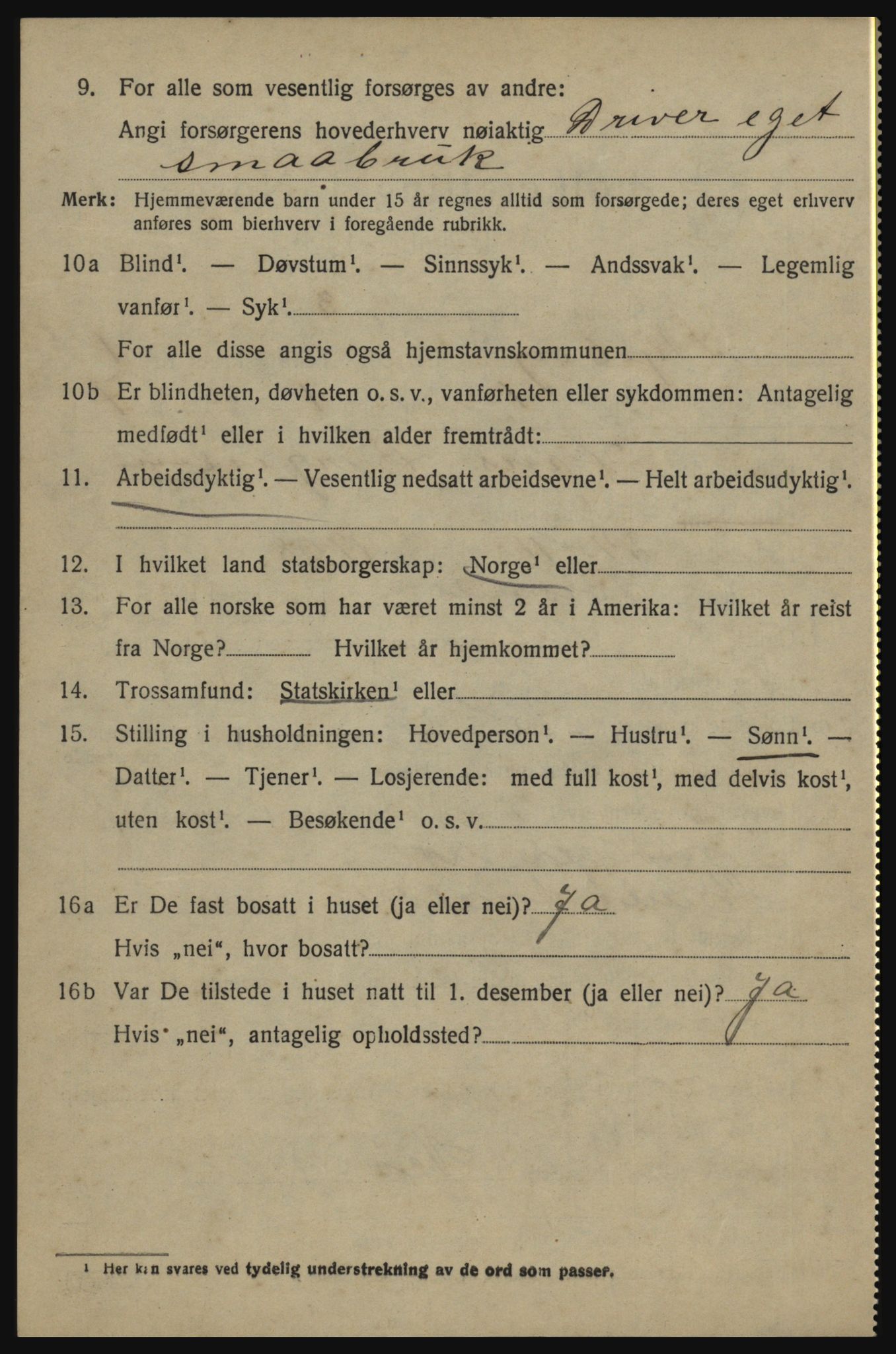 SAO, 1920 census for Skjeberg, 1920, p. 2366