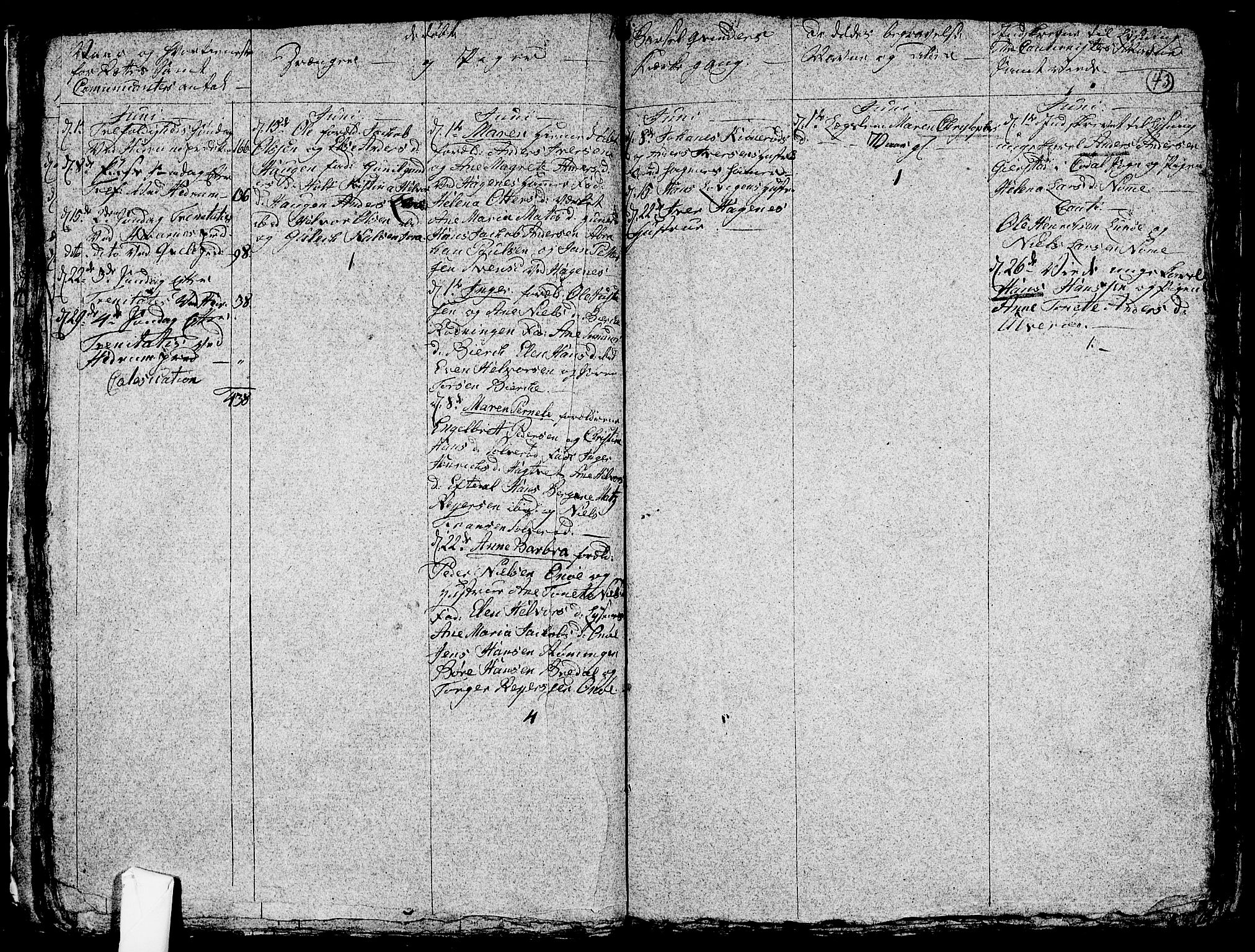 Hedrum kirkebøker, AV/SAKO-A-344/G/Ga/L0002: Parish register (copy) no. I 2, 1803-1817, p. 43