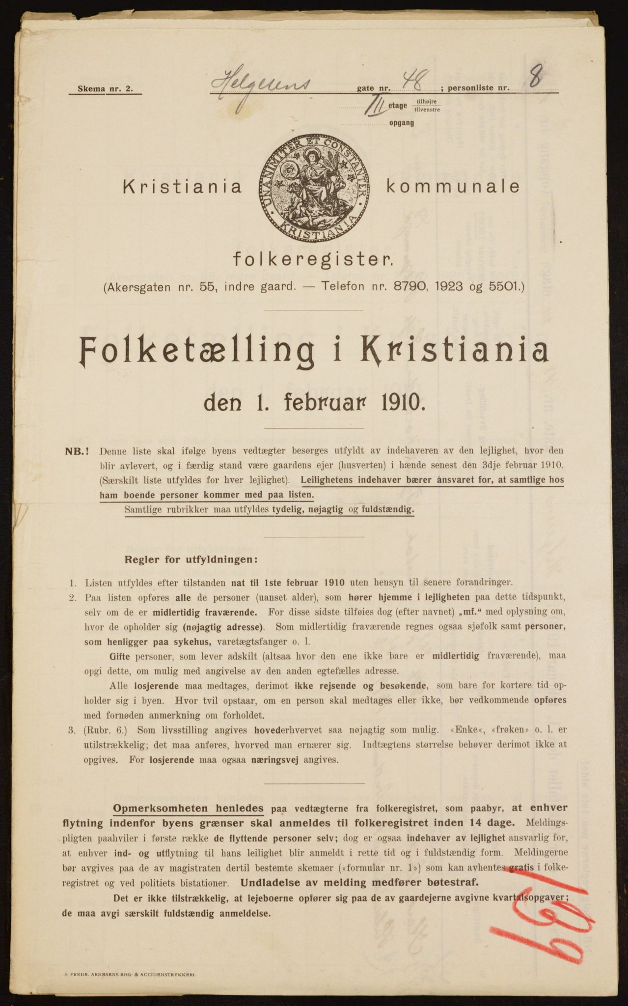 OBA, Municipal Census 1910 for Kristiania, 1910, p. 37577