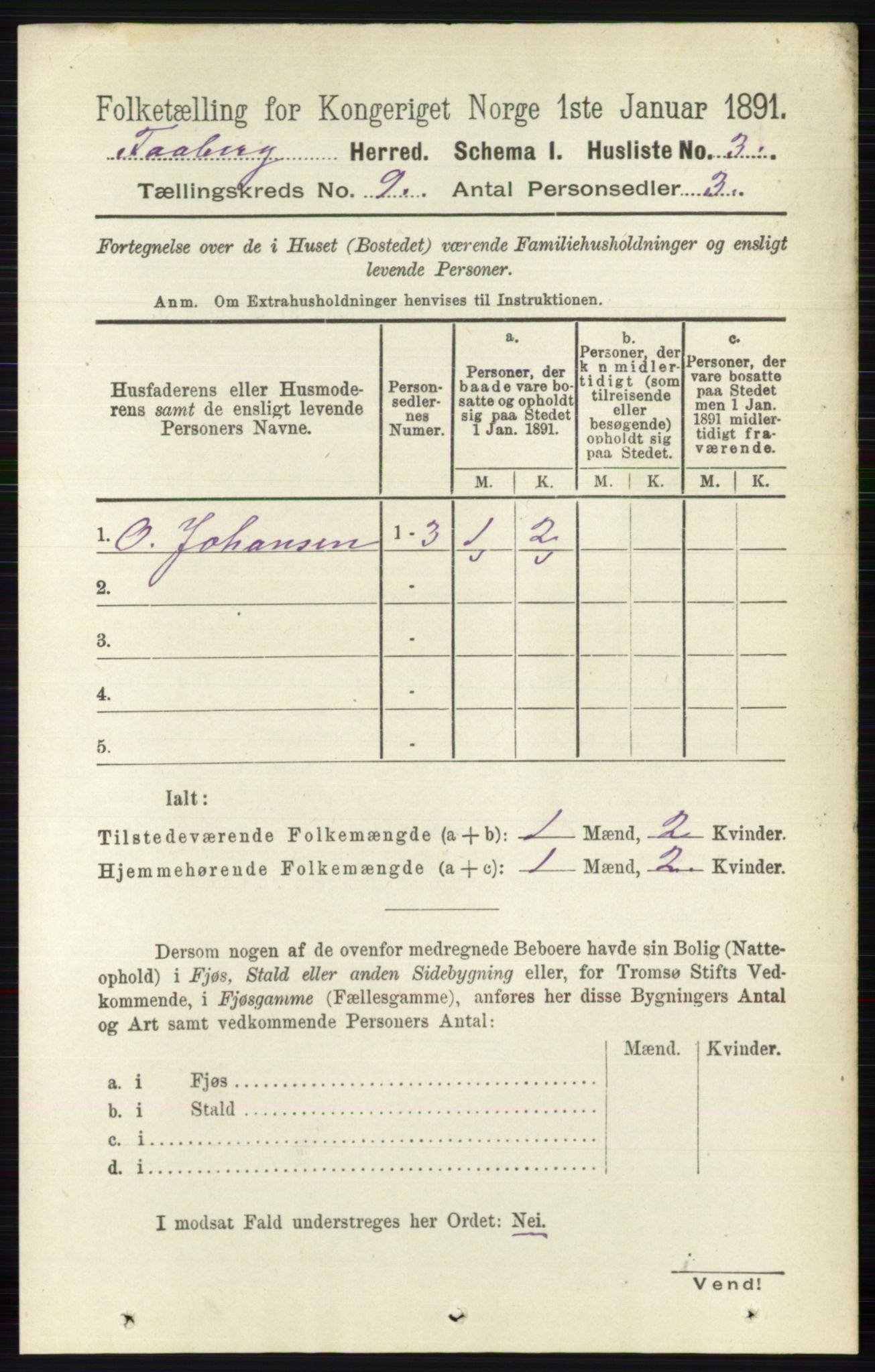 RA, 1891 census for 0524 Fåberg, 1891, p. 3851