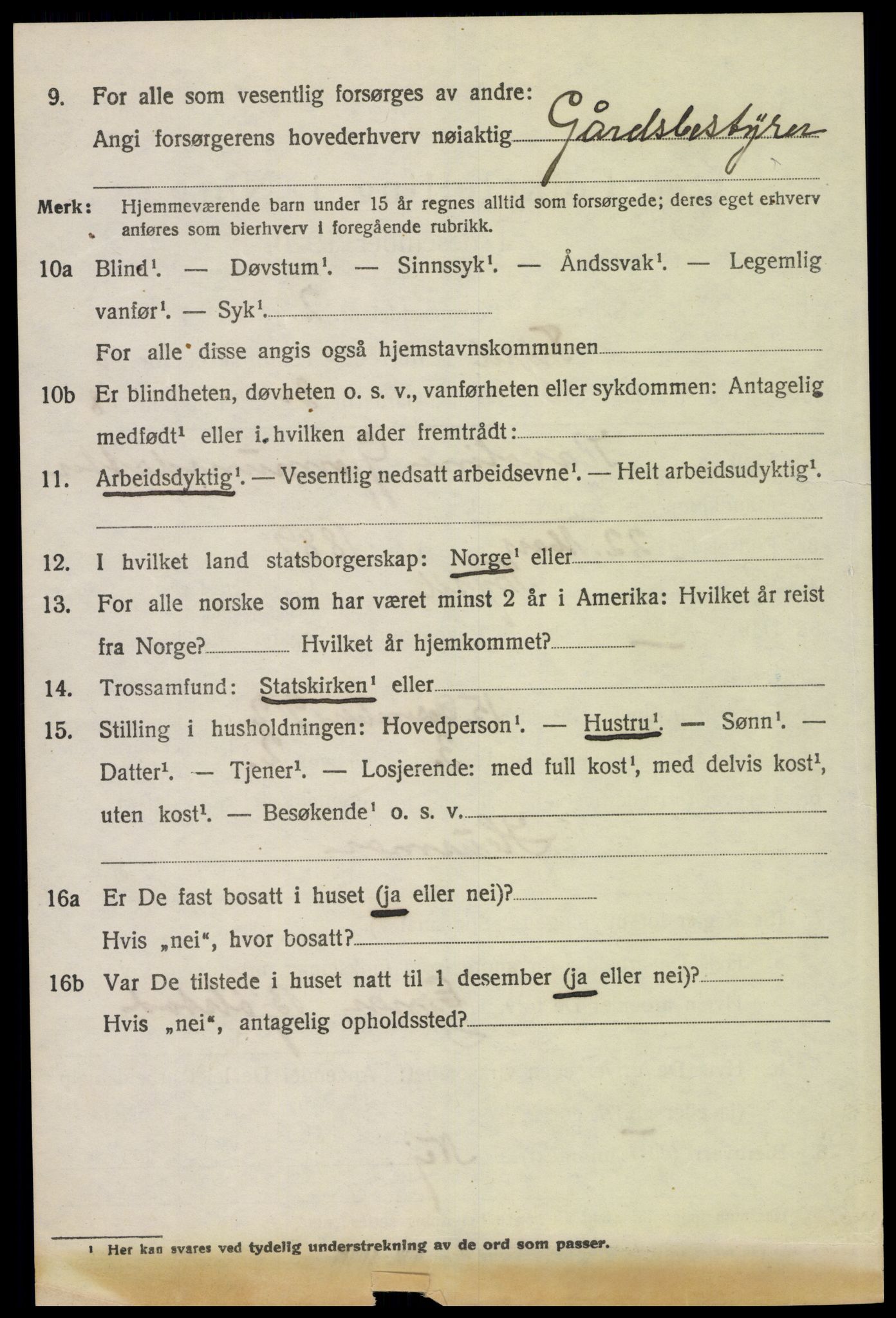 SAH, 1920 census for Trysil, 1920, p. 6946