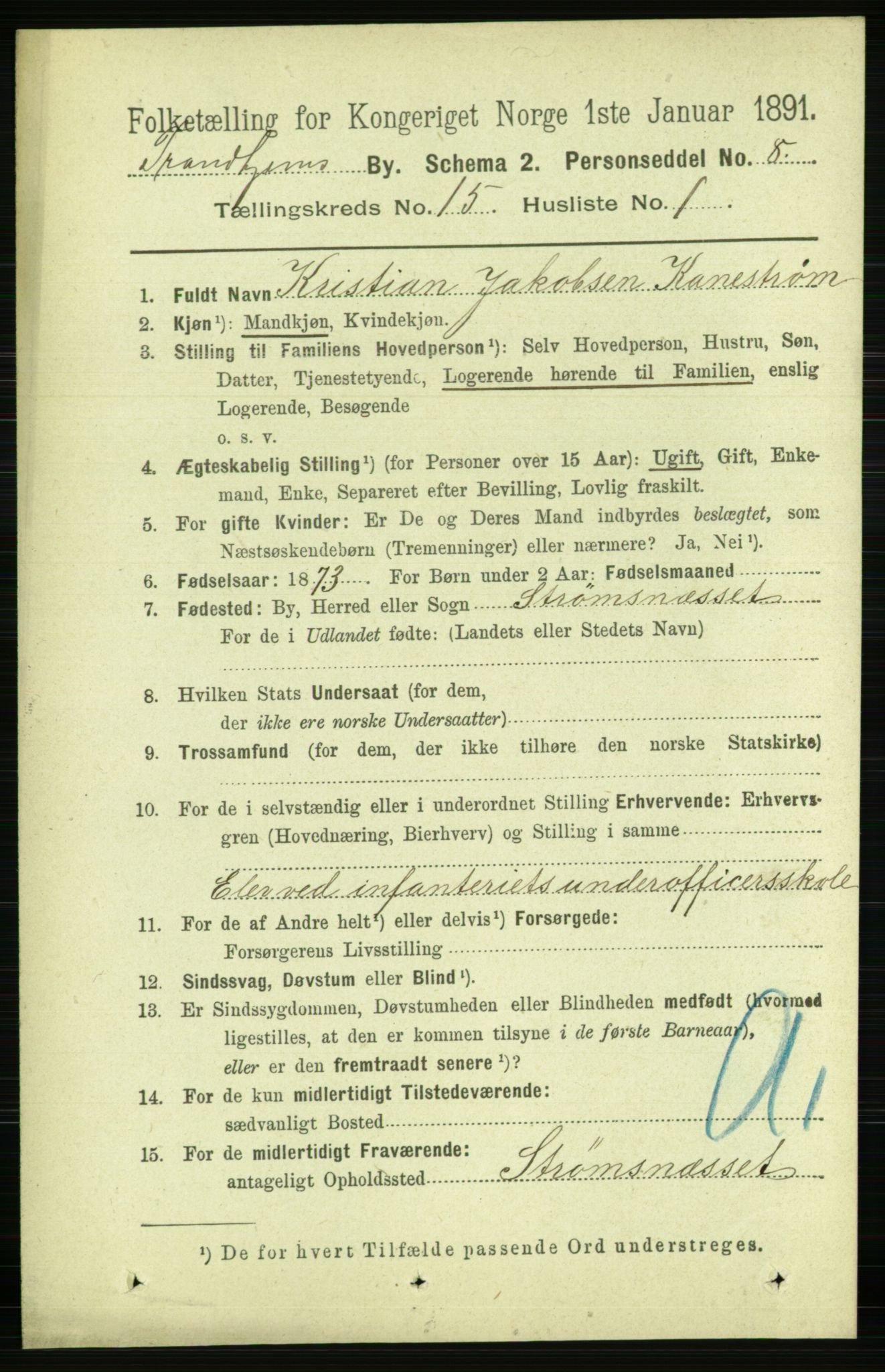 RA, 1891 census for 1601 Trondheim, 1891, p. 11579