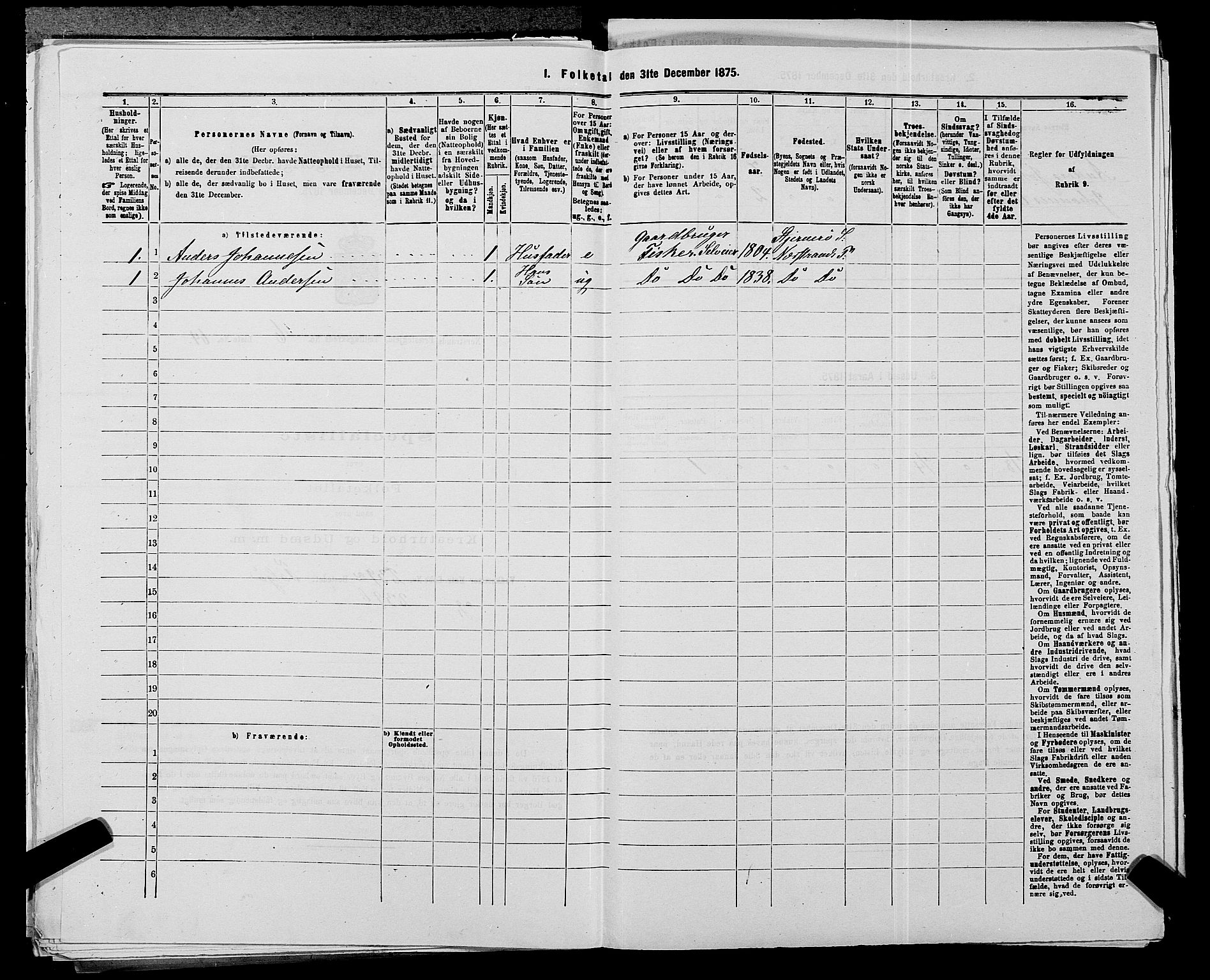 SAST, 1875 census for 1139P Nedstrand, 1875, p. 768