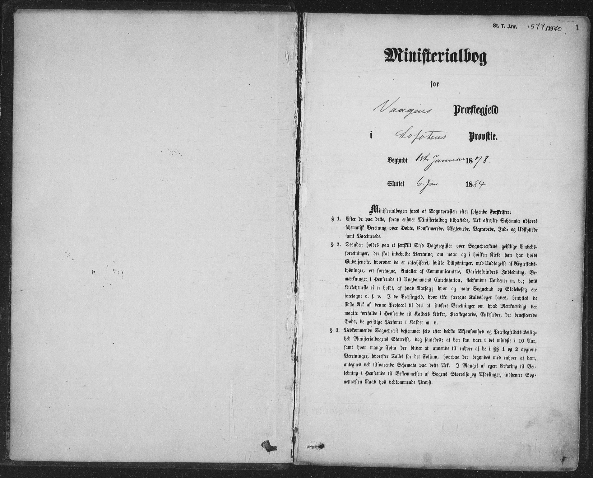 Ministerialprotokoller, klokkerbøker og fødselsregistre - Nordland, AV/SAT-A-1459/874/L1058: Parish register (official) no. 874A02, 1878-1883, p. 1