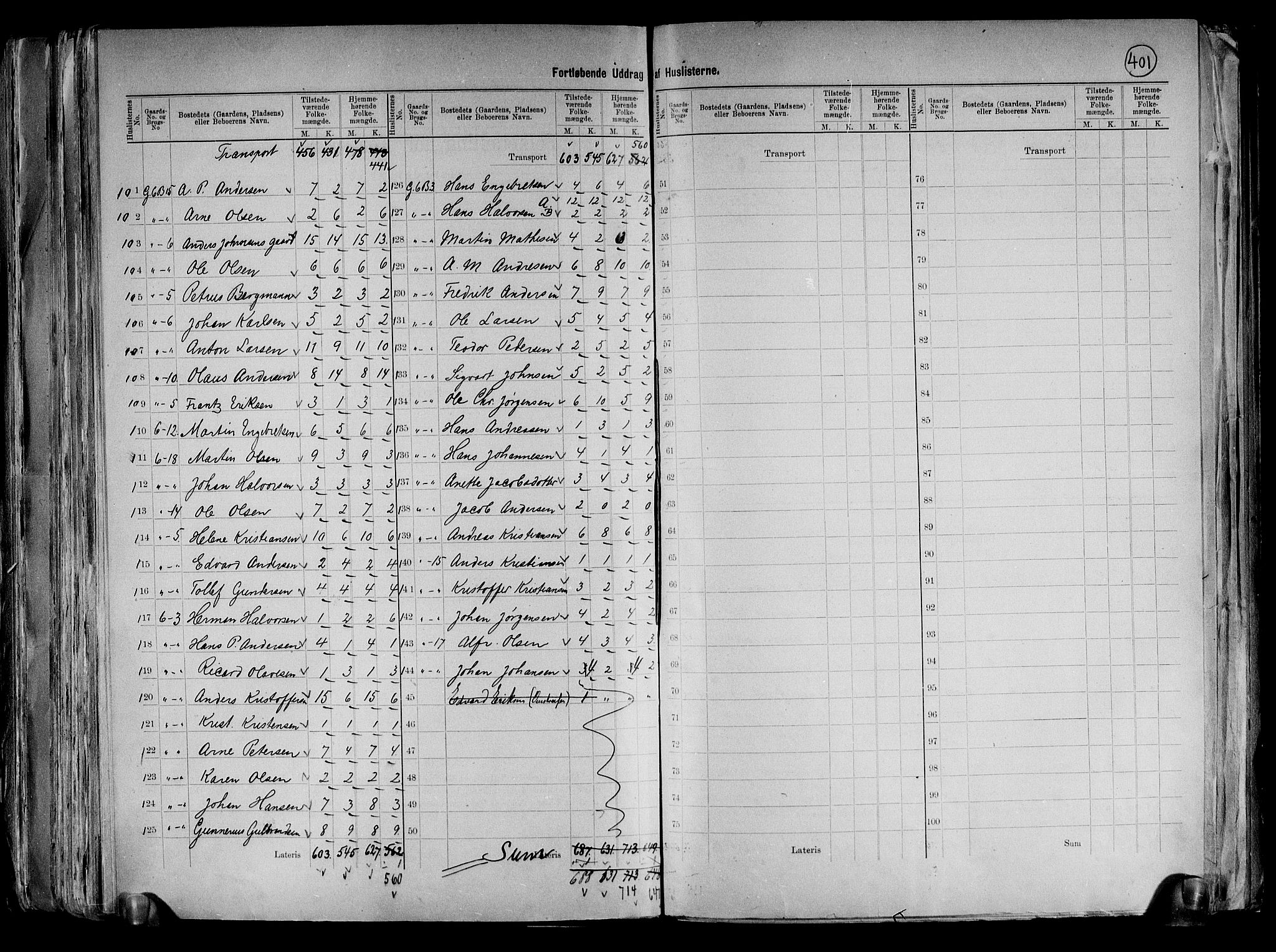 RA, 1891 census for 0132 Glemmen, 1891, p. 13