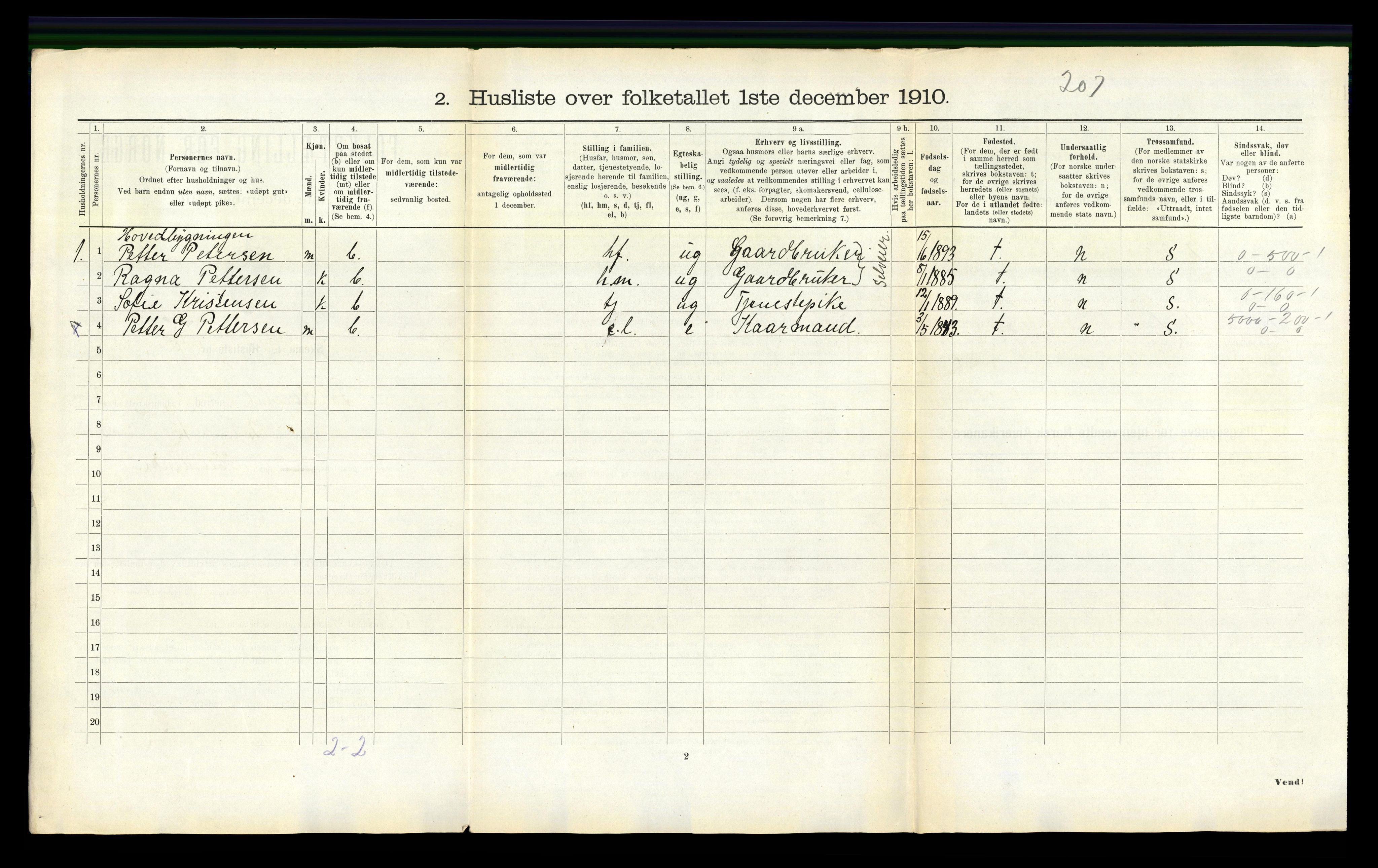 RA, 1910 census for Foldereid, 1910, p. 97