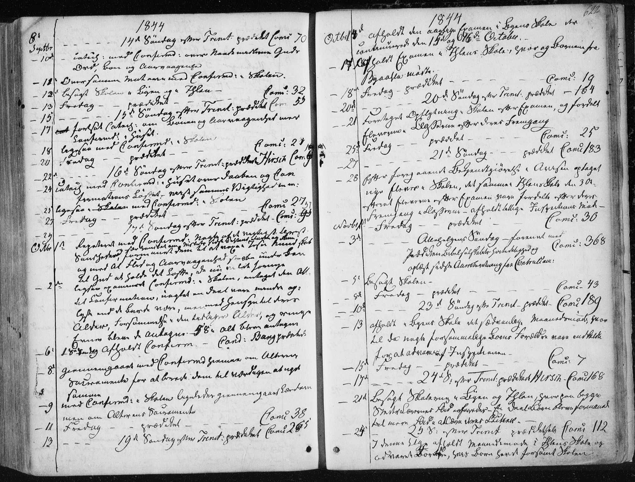 Ministerialprotokoller, klokkerbøker og fødselsregistre - Sør-Trøndelag, SAT/A-1456/601/L0049: Parish register (official) no. 601A17, 1839-1847, p. 622