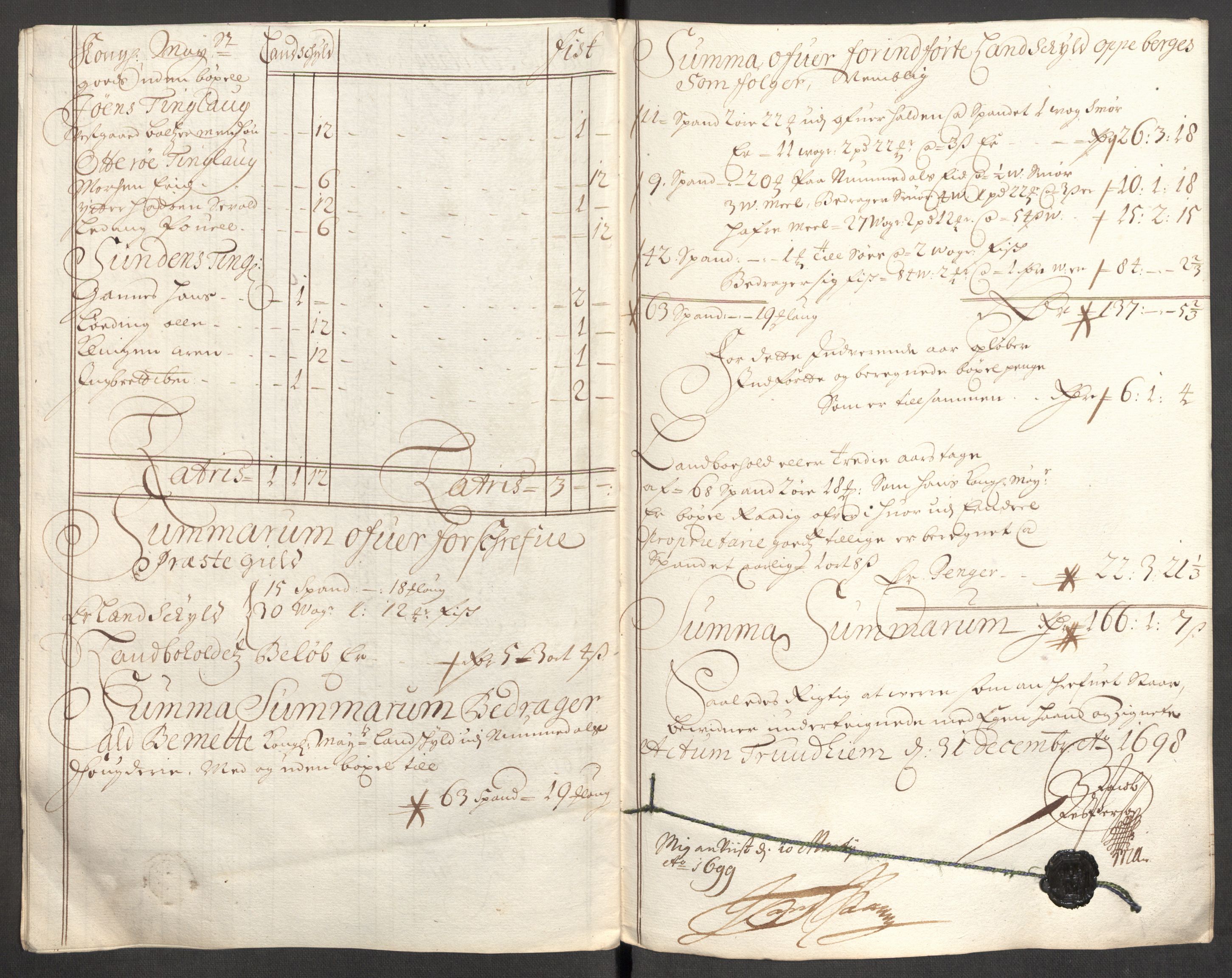 Rentekammeret inntil 1814, Reviderte regnskaper, Fogderegnskap, RA/EA-4092/R64/L4425: Fogderegnskap Namdal, 1696-1698, p. 425
