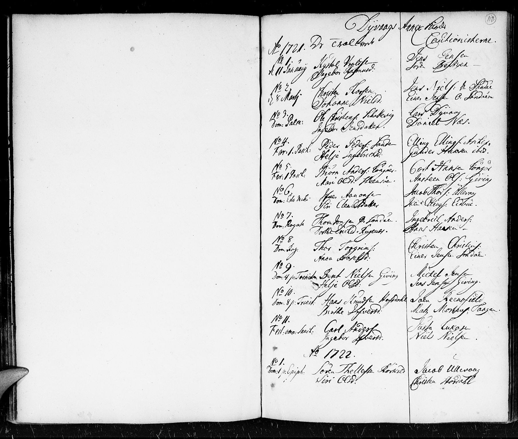 Holt sokneprestkontor, SAK/1111-0021/F/Fa/L0001: Parish register (official) no. A 1 /3, 1721-1812, p. 113