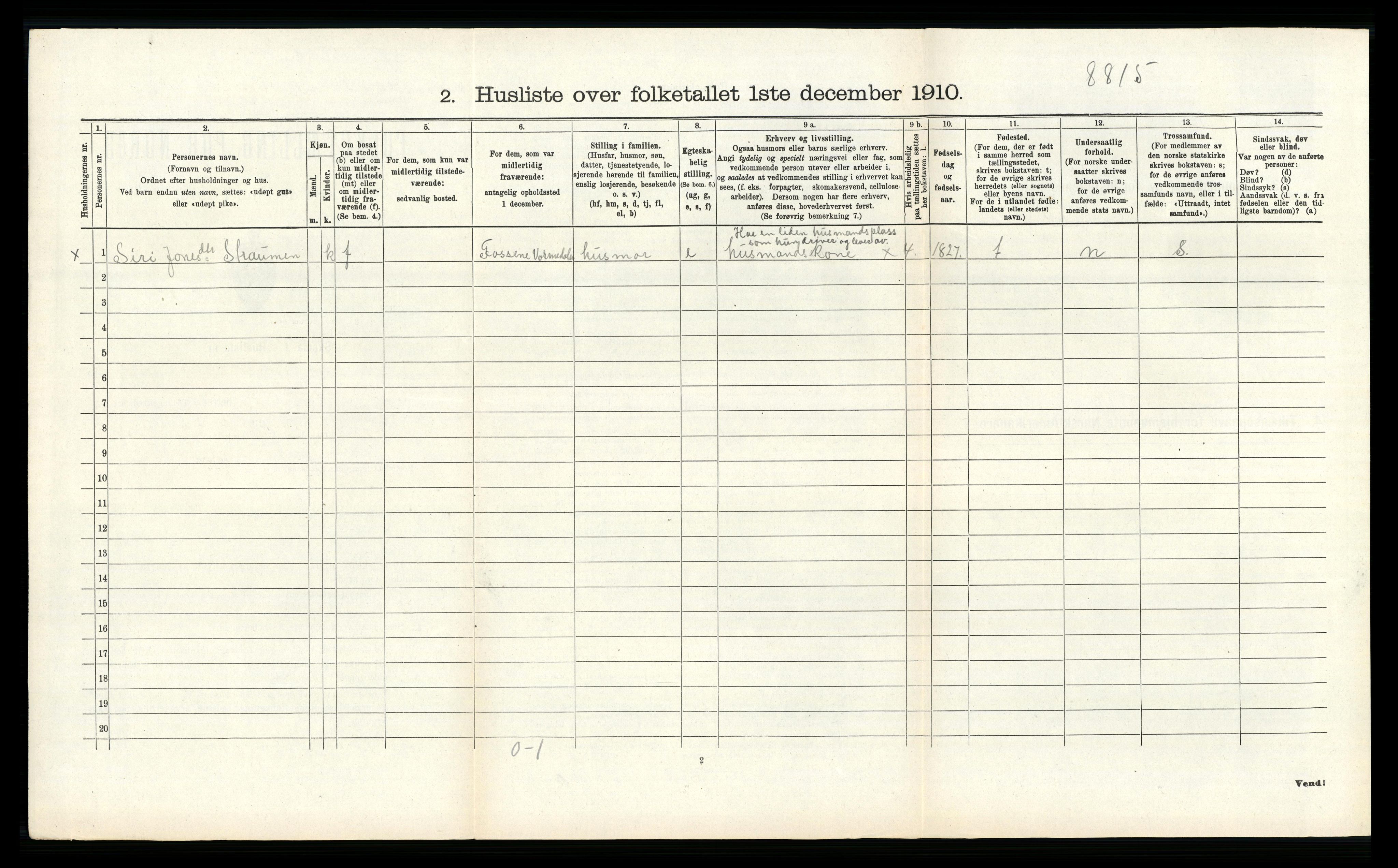 RA, 1910 census for Hjelmeland, 1910, p. 461