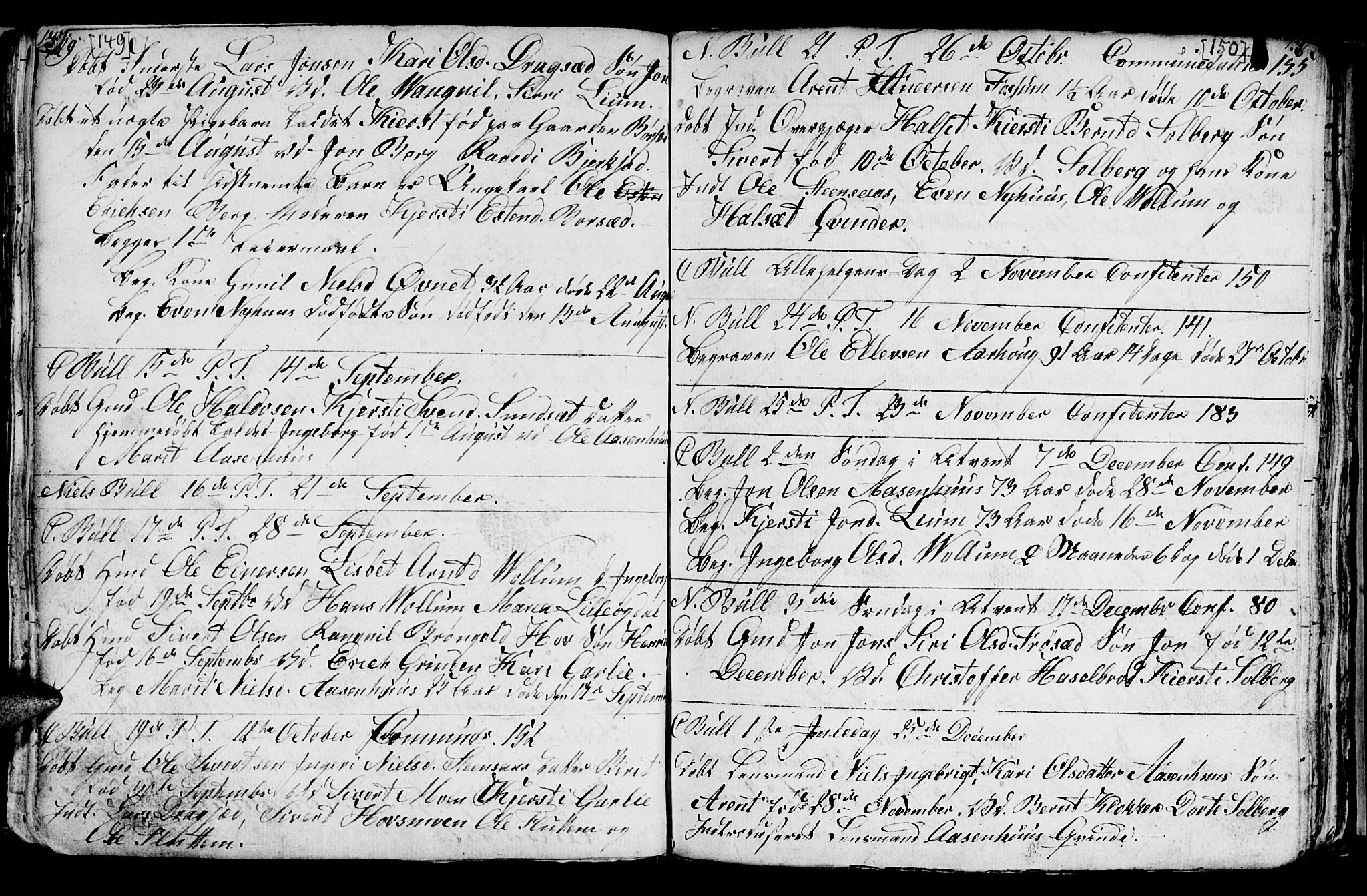 Ministerialprotokoller, klokkerbøker og fødselsregistre - Sør-Trøndelag, SAT/A-1456/689/L1042: Parish register (copy) no. 689C01, 1812-1841, p. 149-150