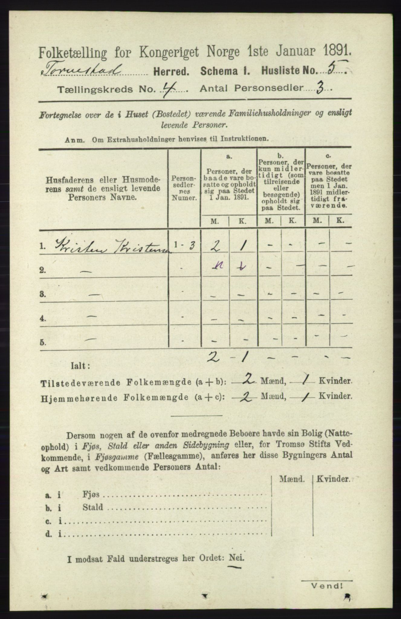 RA, 1891 census for 1152 Torvastad, 1891, p. 1426