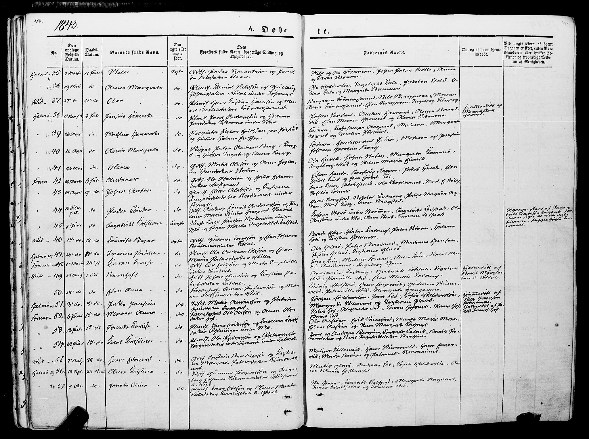 Ministerialprotokoller, klokkerbøker og fødselsregistre - Nord-Trøndelag, SAT/A-1458/773/L0614: Parish register (official) no. 773A05, 1831-1856, p. 43