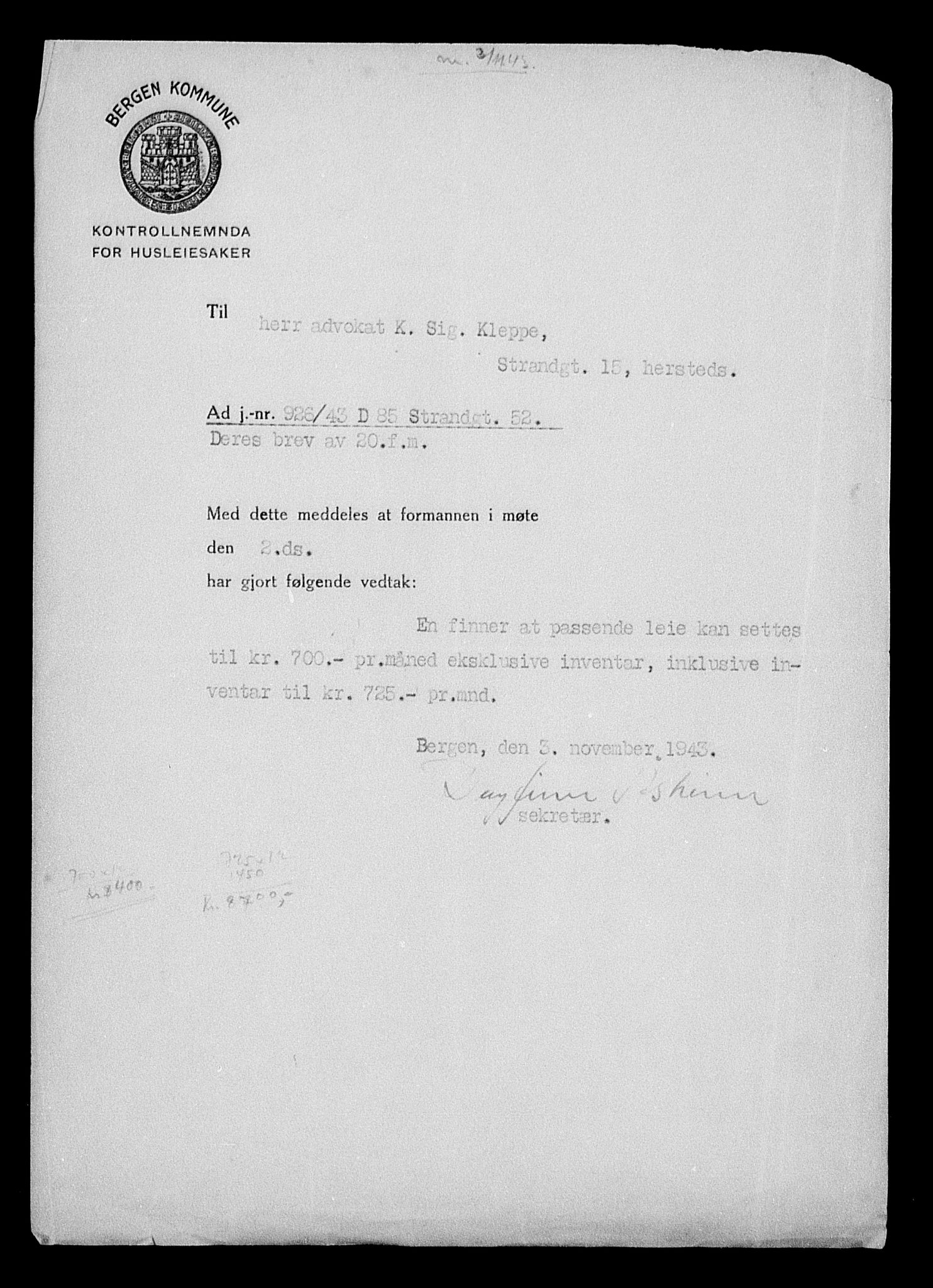 Justisdepartementet, Tilbakeføringskontoret for inndratte formuer, AV/RA-S-1564/H/Hc/Hcd/L0994: --, 1945-1947, p. 343