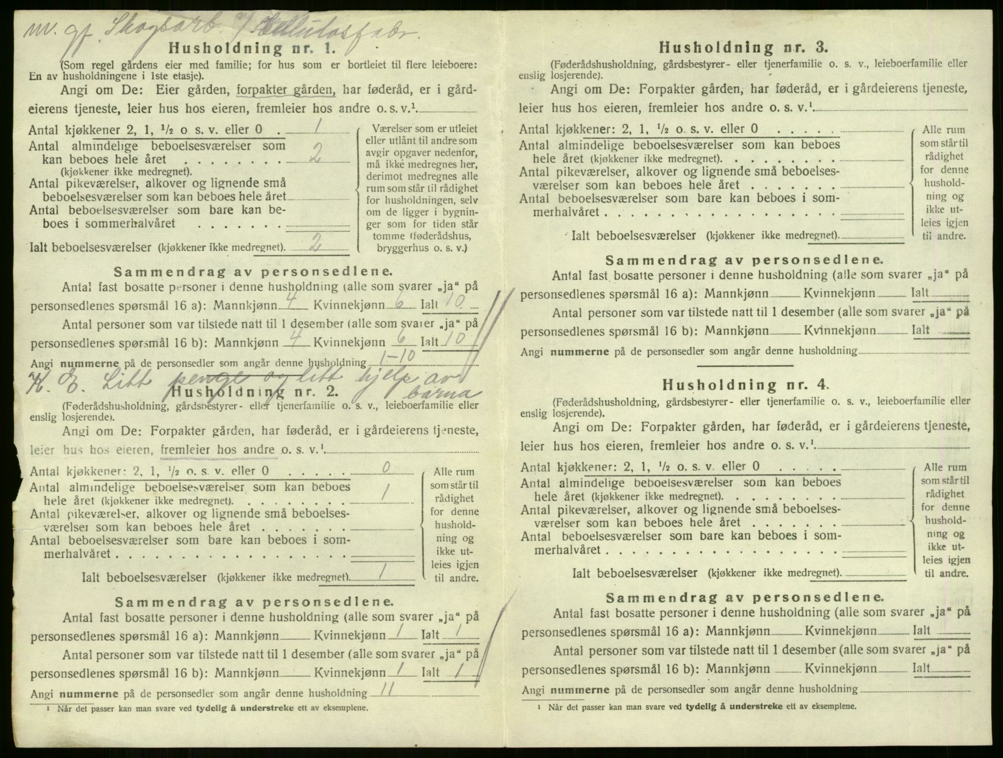 SAKO, 1920 census for Hof, 1920, p. 25