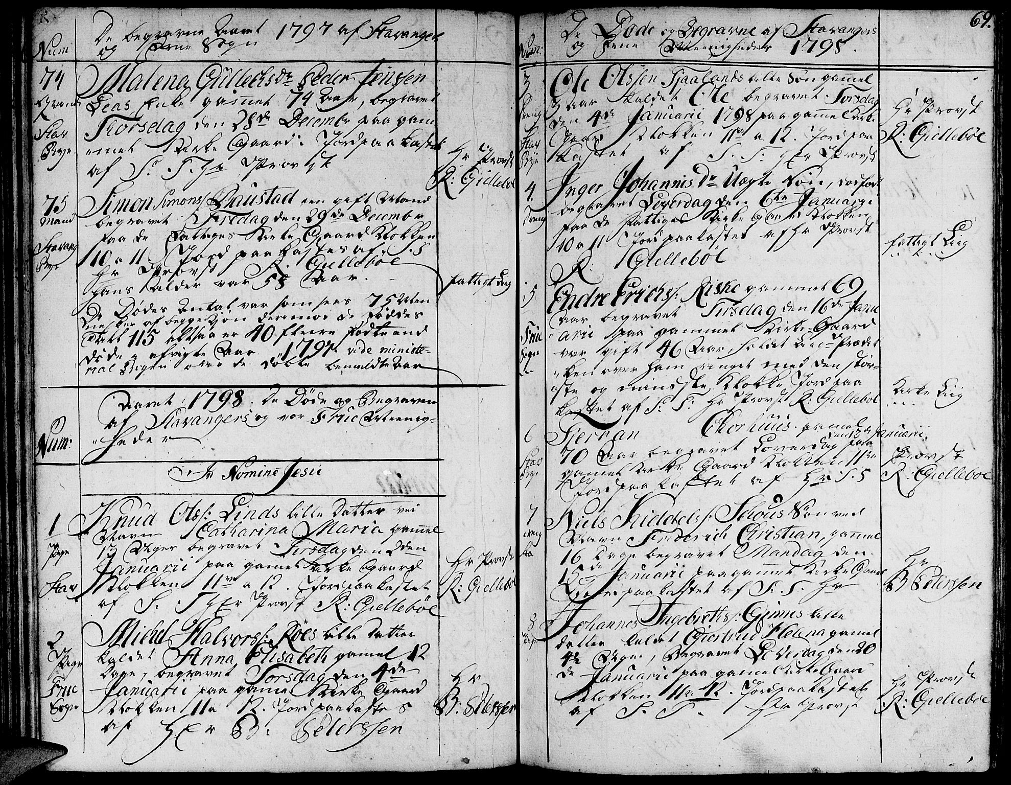 Domkirken sokneprestkontor, AV/SAST-A-101812/001/30/30BA/L0007: Parish register (official) no. A 7, 1789-1815, p. 69