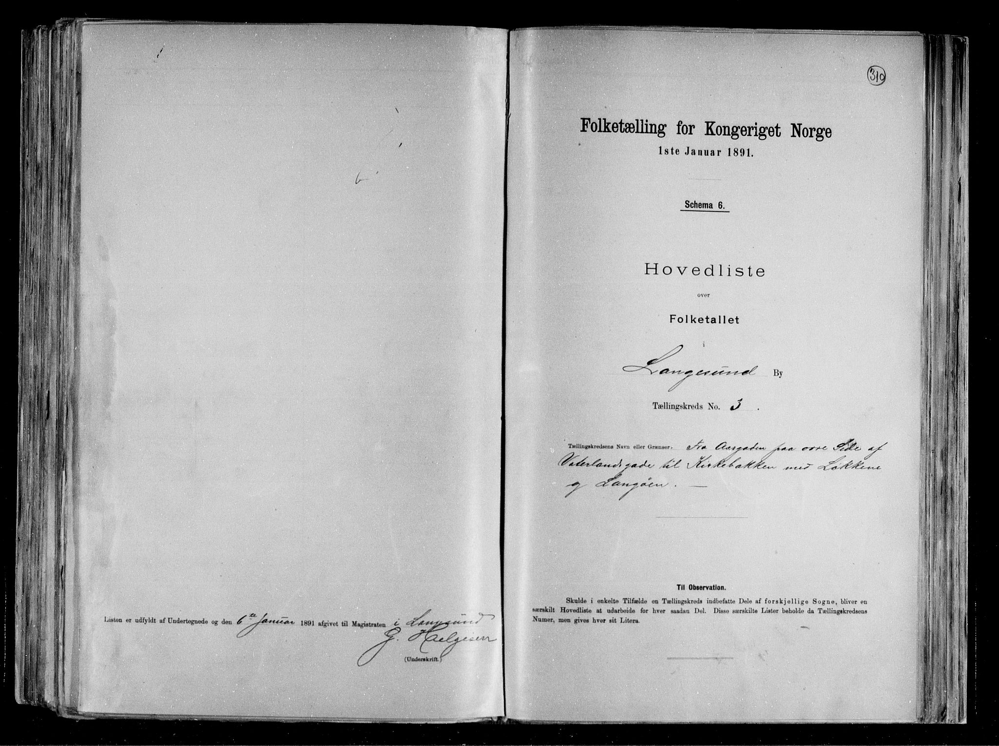 RA, 1891 census for 0802 Langesund, 1891, p. 10