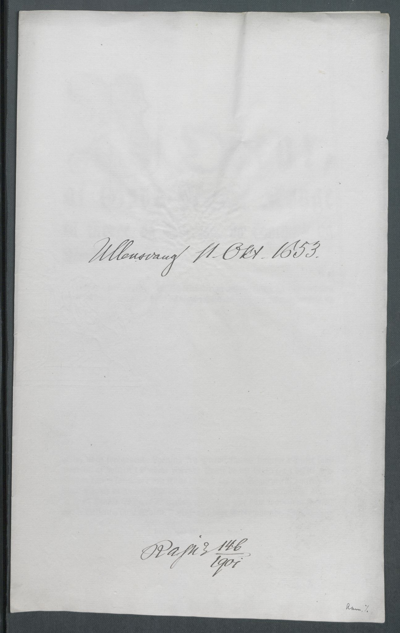 Riksarkivets diplomsamling, AV/RA-EA-5965/F02/L0165: Dokumenter, 1652-1653, p. 232