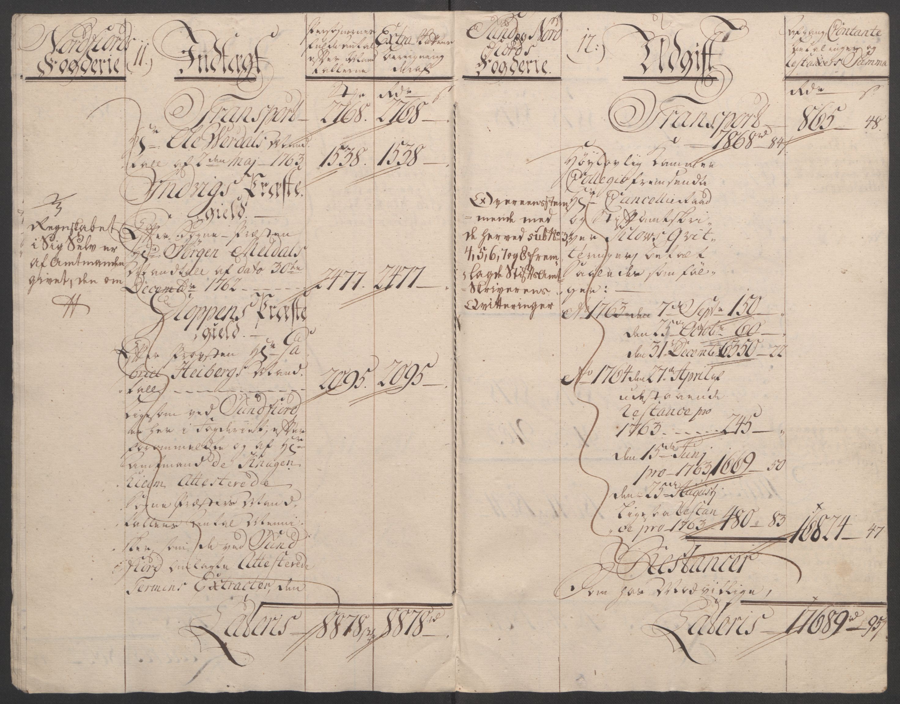 Rentekammeret inntil 1814, Reviderte regnskaper, Fogderegnskap, AV/RA-EA-4092/R53/L3550: Ekstraskatten Sunn- og Nordfjord, 1762-1771, p. 36