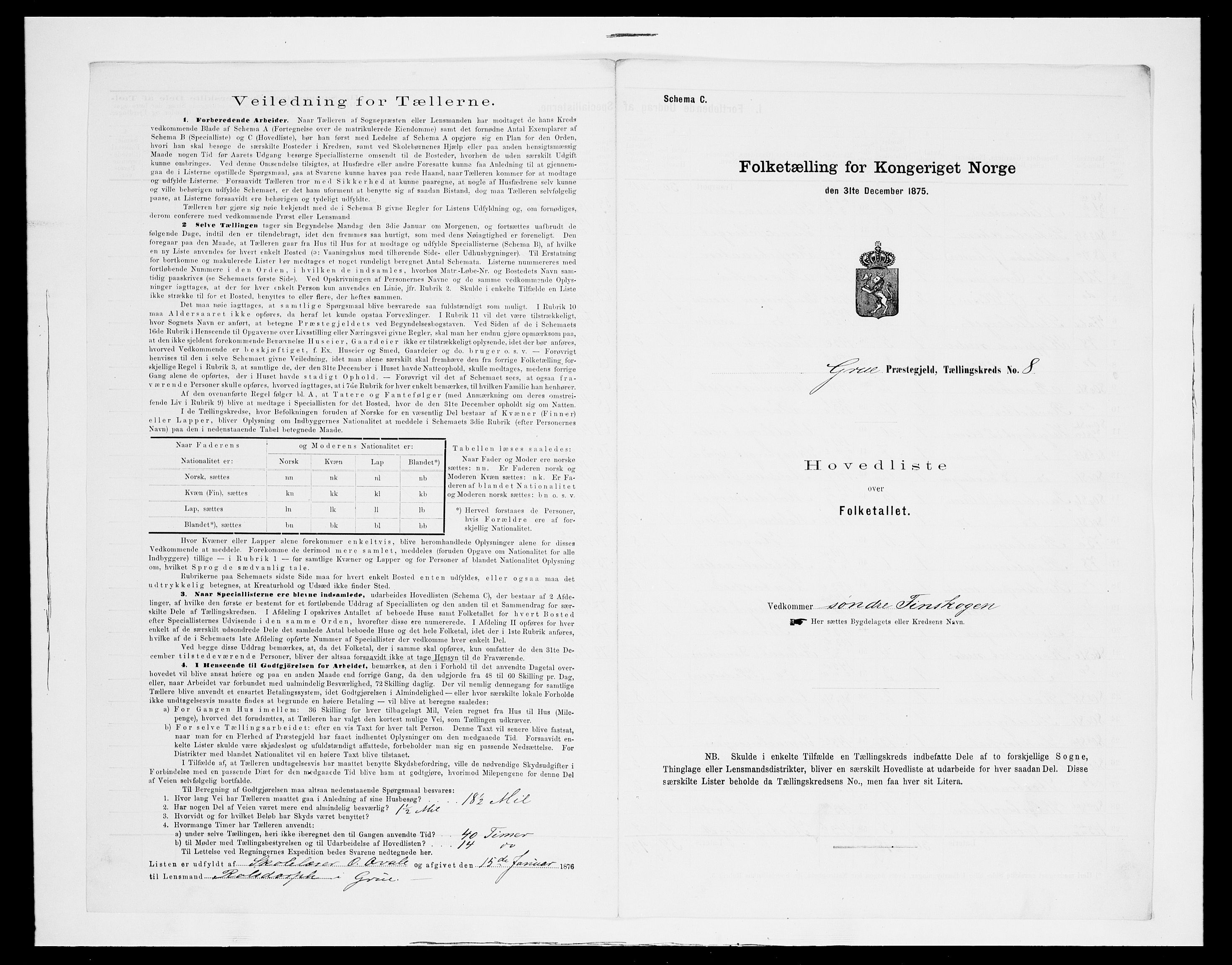 SAH, 1875 census for 0423P Grue, 1875, p. 48