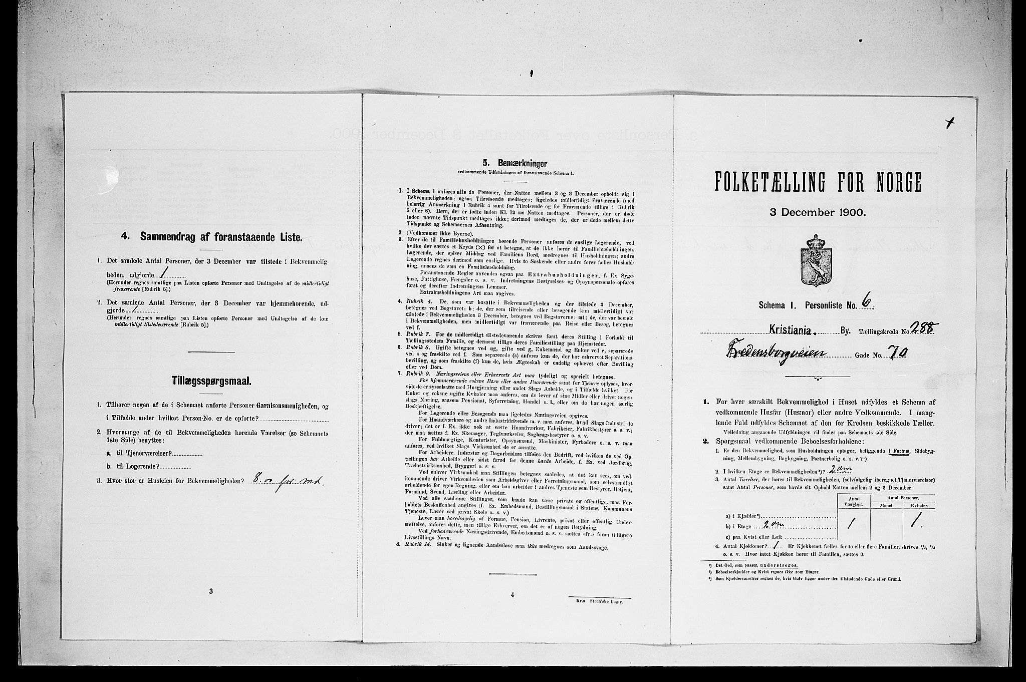 SAO, 1900 census for Kristiania, 1900, p. 25197