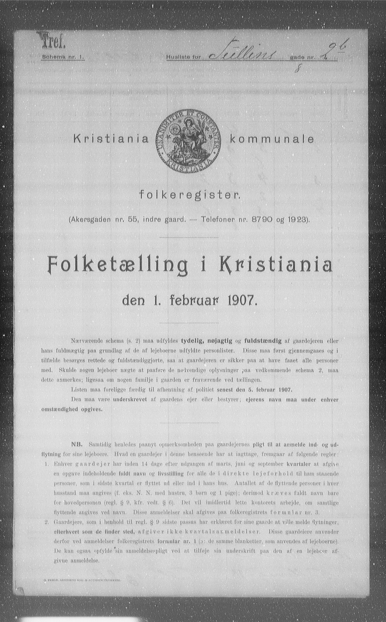 OBA, Municipal Census 1907 for Kristiania, 1907, p. 59693