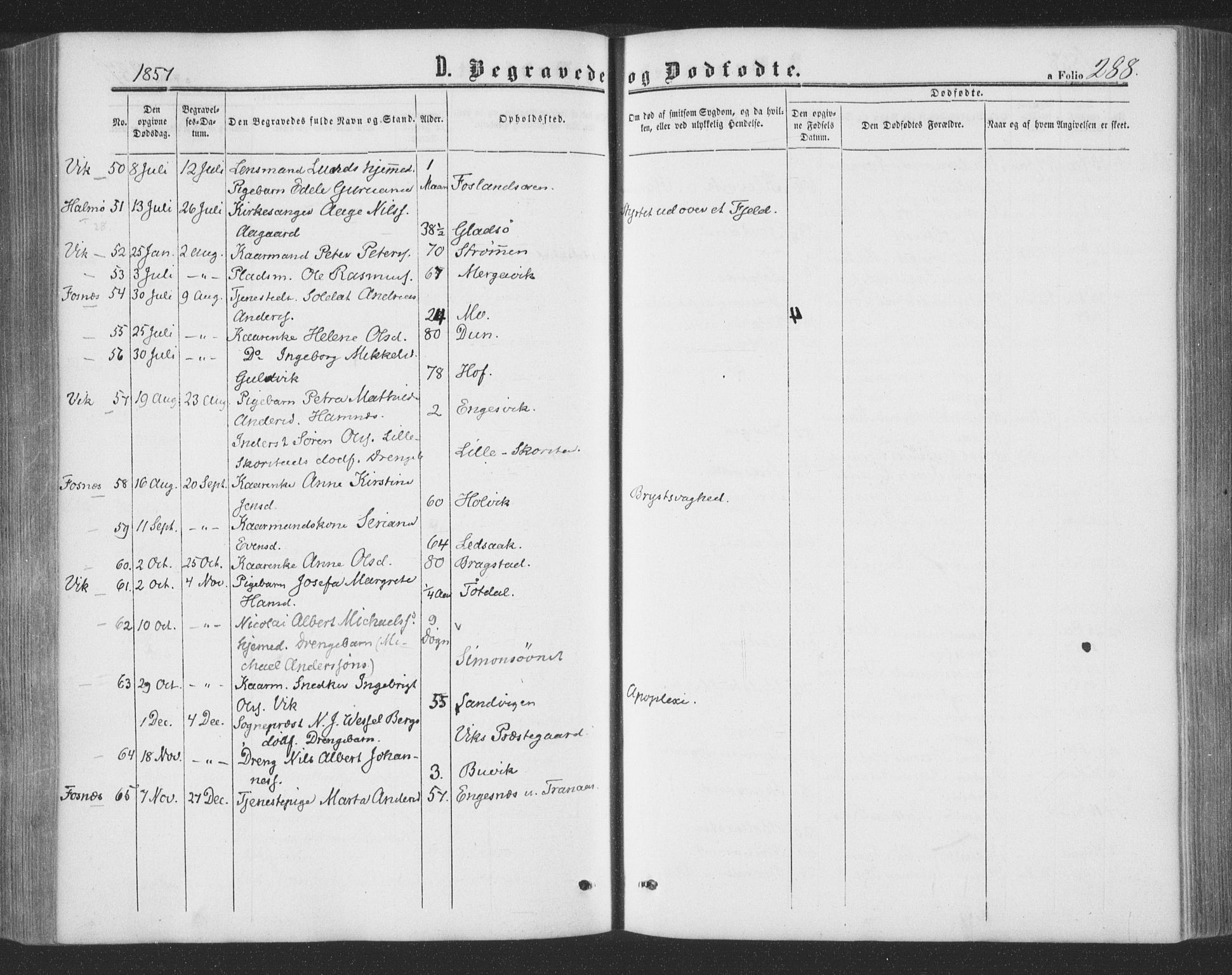 Ministerialprotokoller, klokkerbøker og fødselsregistre - Nord-Trøndelag, SAT/A-1458/773/L0615: Parish register (official) no. 773A06, 1857-1870, p. 288