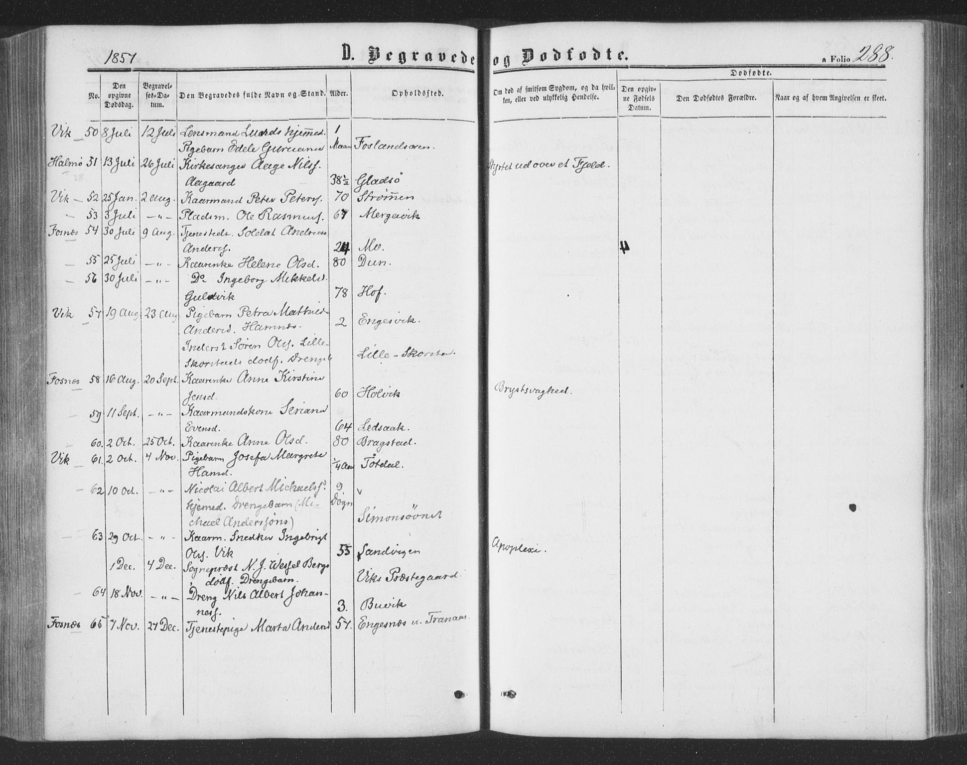 Ministerialprotokoller, klokkerbøker og fødselsregistre - Nord-Trøndelag, AV/SAT-A-1458/773/L0615: Parish register (official) no. 773A06, 1857-1870, p. 288