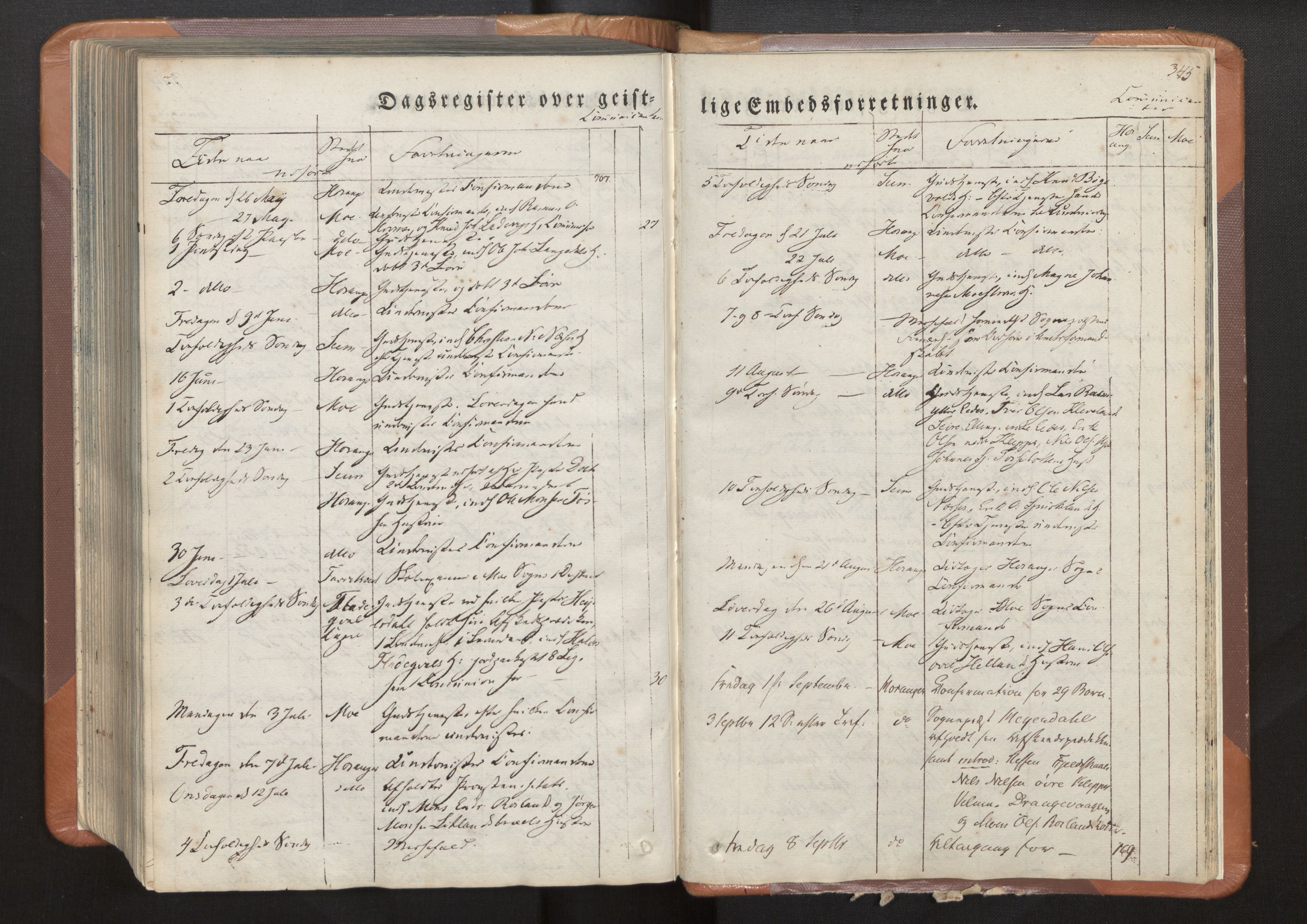 Hosanger sokneprestembete, AV/SAB-A-75801/H/Haa: Parish register (official) no. A 7, 1835-1848, p. 345