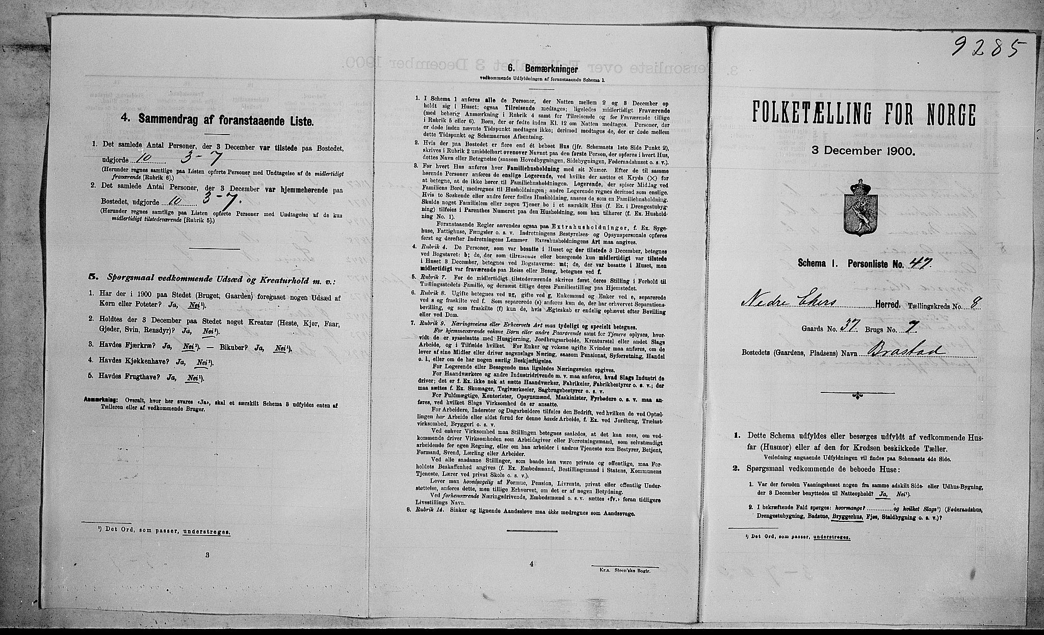 RA, 1900 census for Nedre Eiker, 1900, p. 1089