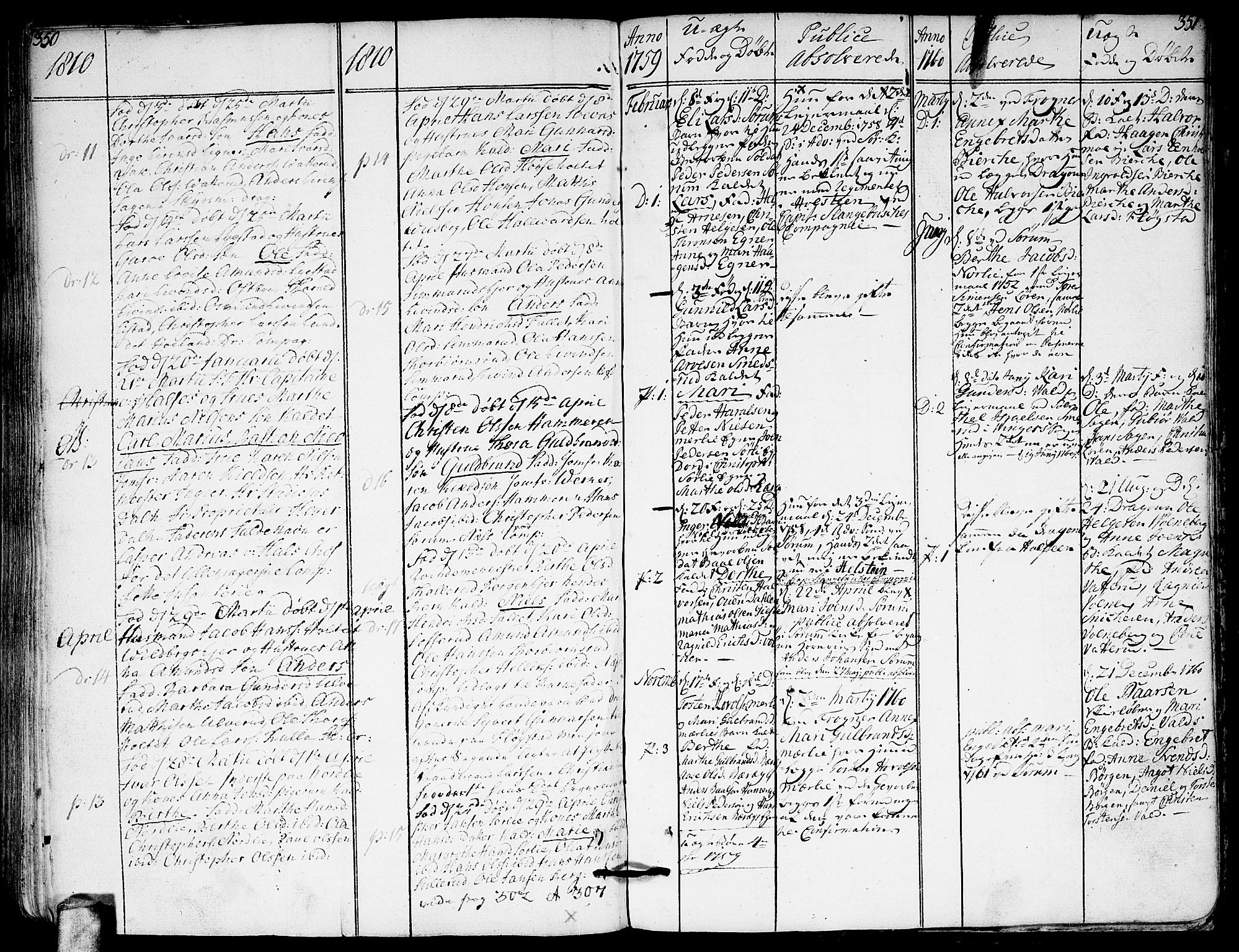 Sørum prestekontor Kirkebøker, SAO/A-10303/F/Fa/L0002: Parish register (official) no. I 2, 1759-1814, p. 350-351