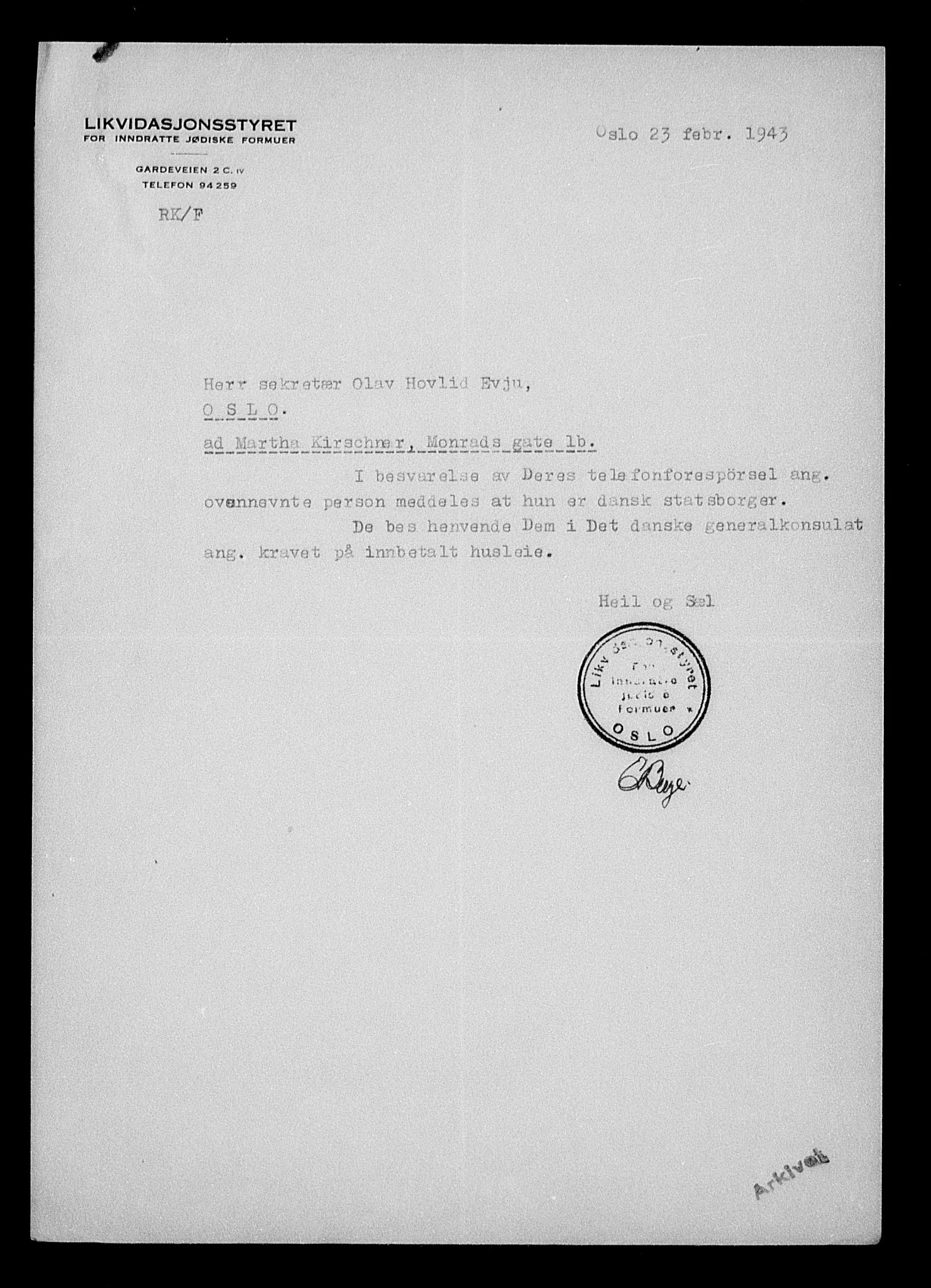 Justisdepartementet, Tilbakeføringskontoret for inndratte formuer, AV/RA-S-1564/H/Hc/Hcc/L0951: --, 1945-1947, p. 465