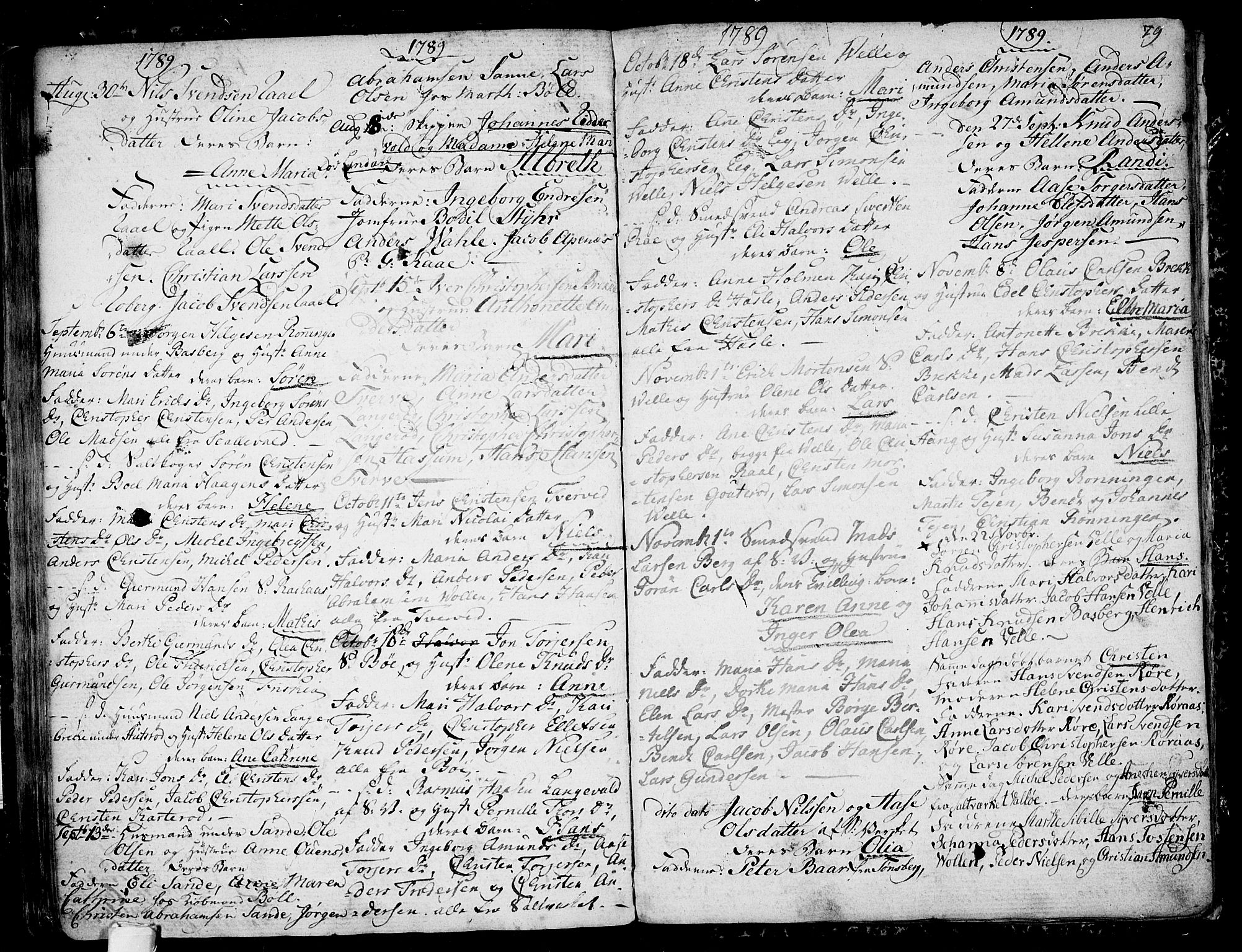 Sem kirkebøker, AV/SAKO-A-5/F/Fb/L0002: Parish register (official) no. II 2, 1764-1792, p. 79