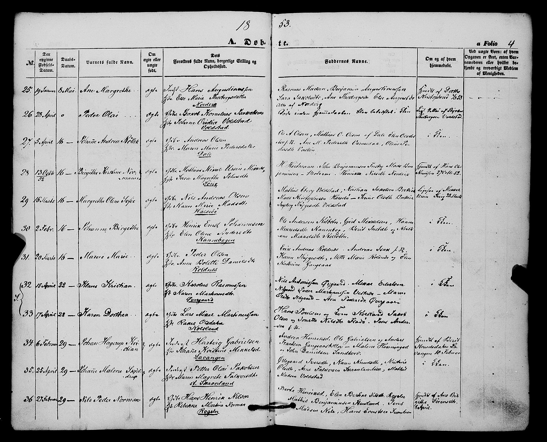Trondenes sokneprestkontor, SATØ/S-1319/H/Ha/L0011kirke: Parish register (official) no. 11, 1853-1862, p. 4