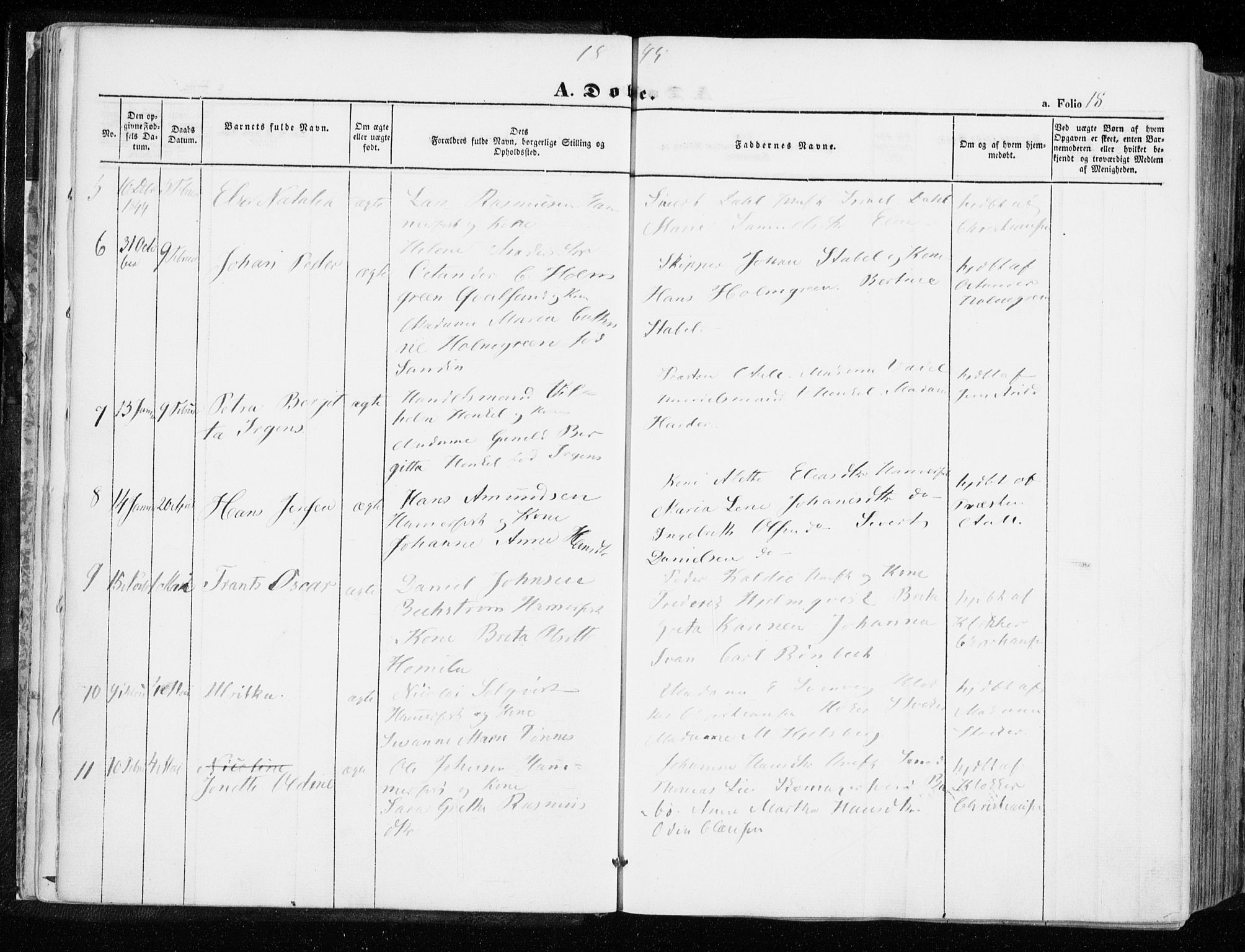 Hammerfest sokneprestkontor, SATØ/S-1347/H/Ha/L0004.kirke: Parish register (official) no. 4, 1843-1856, p. 18