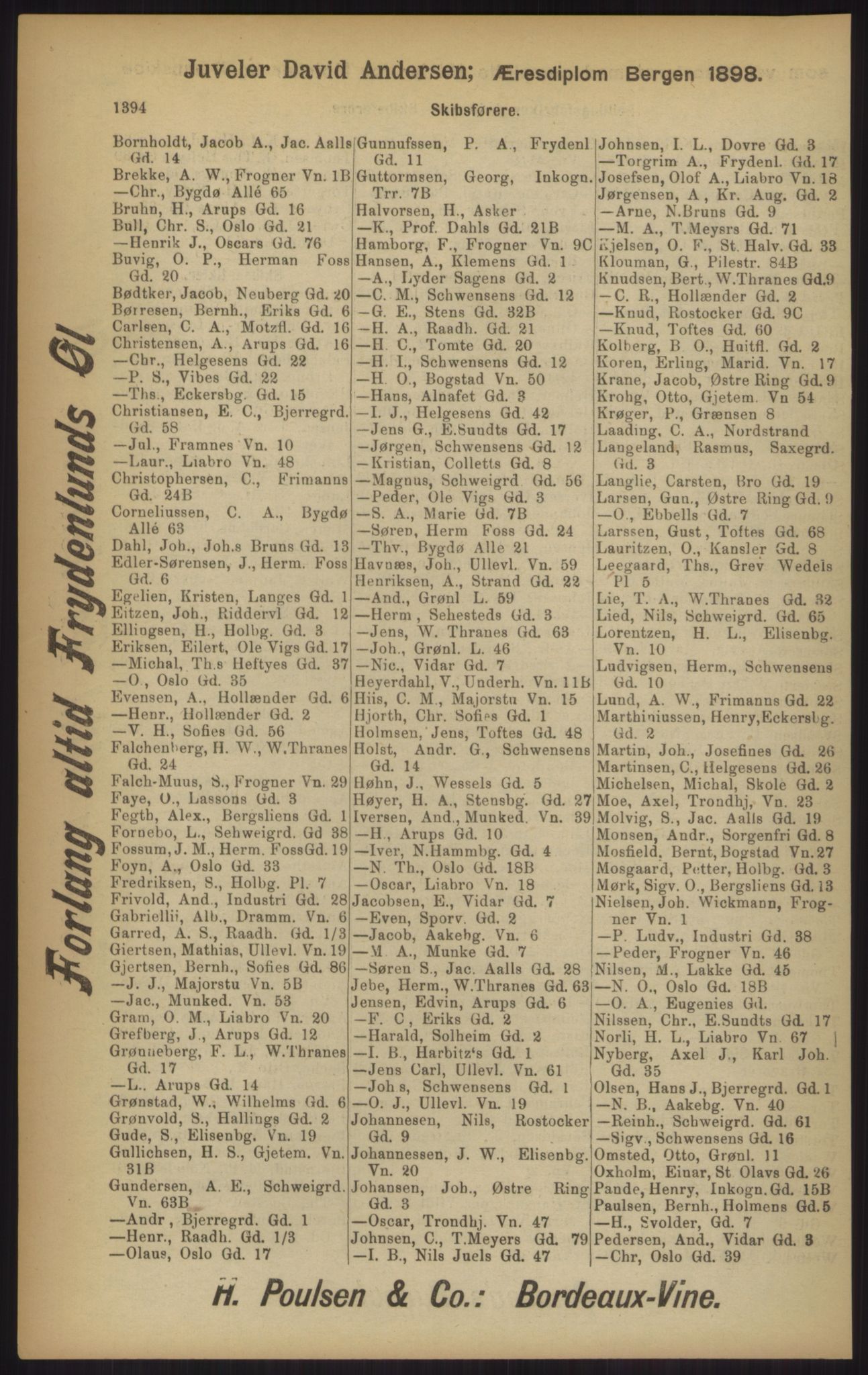 Kristiania/Oslo adressebok, PUBL/-, 1902, p. 1394