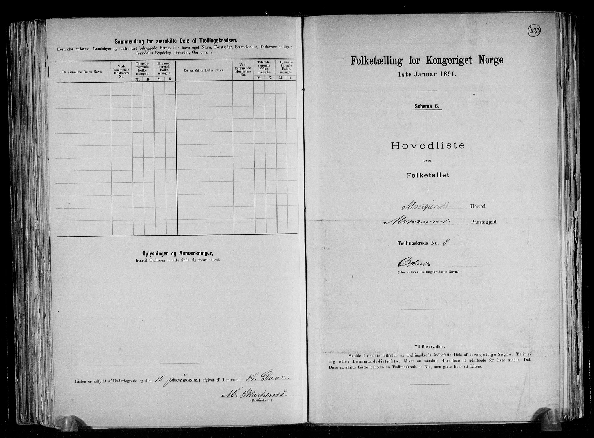 RA, 1891 census for 1257 Alversund, 1891, p. 20