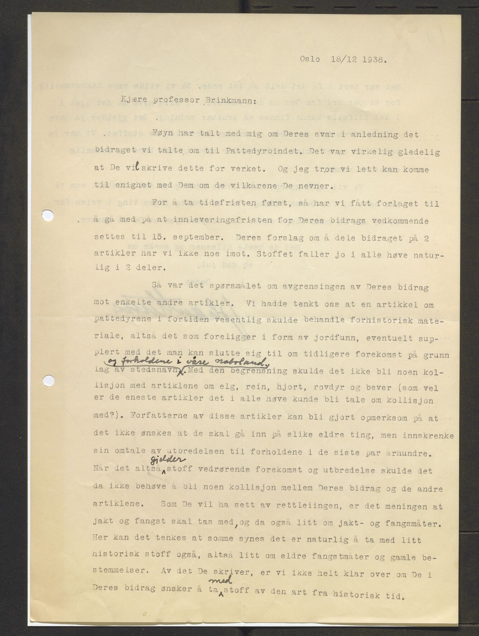 Bergens Museum, AV/SAB-A-17301/13/D/L0002: Korrespondanse , 1928-1940, p. 548