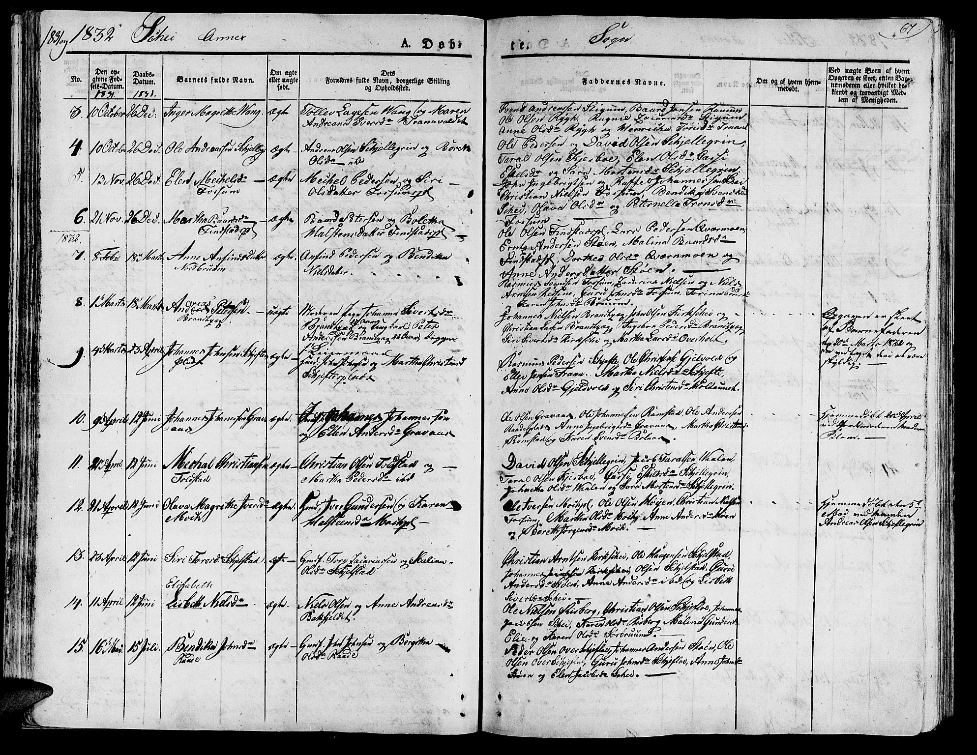 Ministerialprotokoller, klokkerbøker og fødselsregistre - Nord-Trøndelag, SAT/A-1458/735/L0336: Parish register (official) no. 735A05 /2, 1825-1835, p. 67