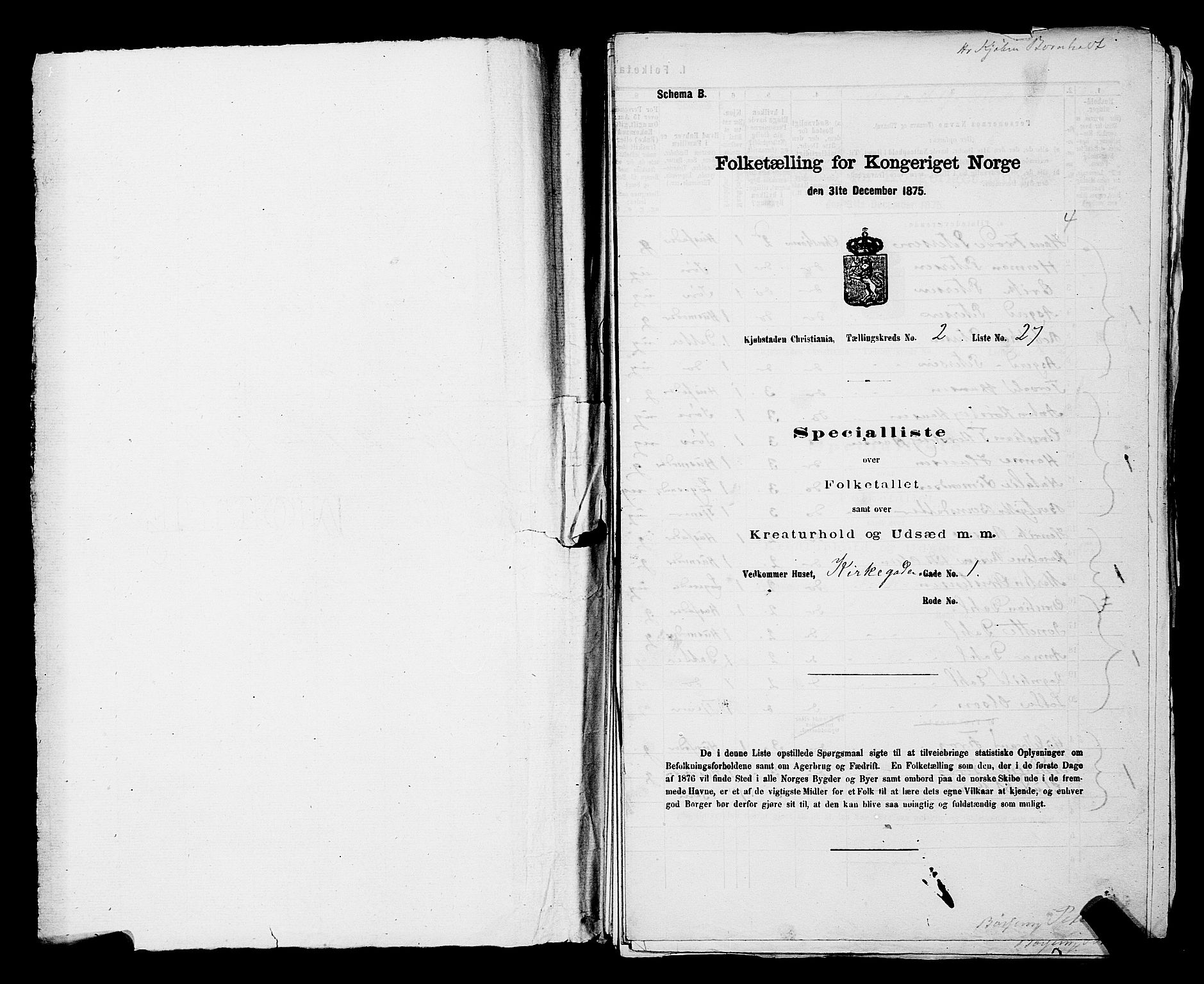 RA, 1875 census for 0301 Kristiania, 1875, p. 166