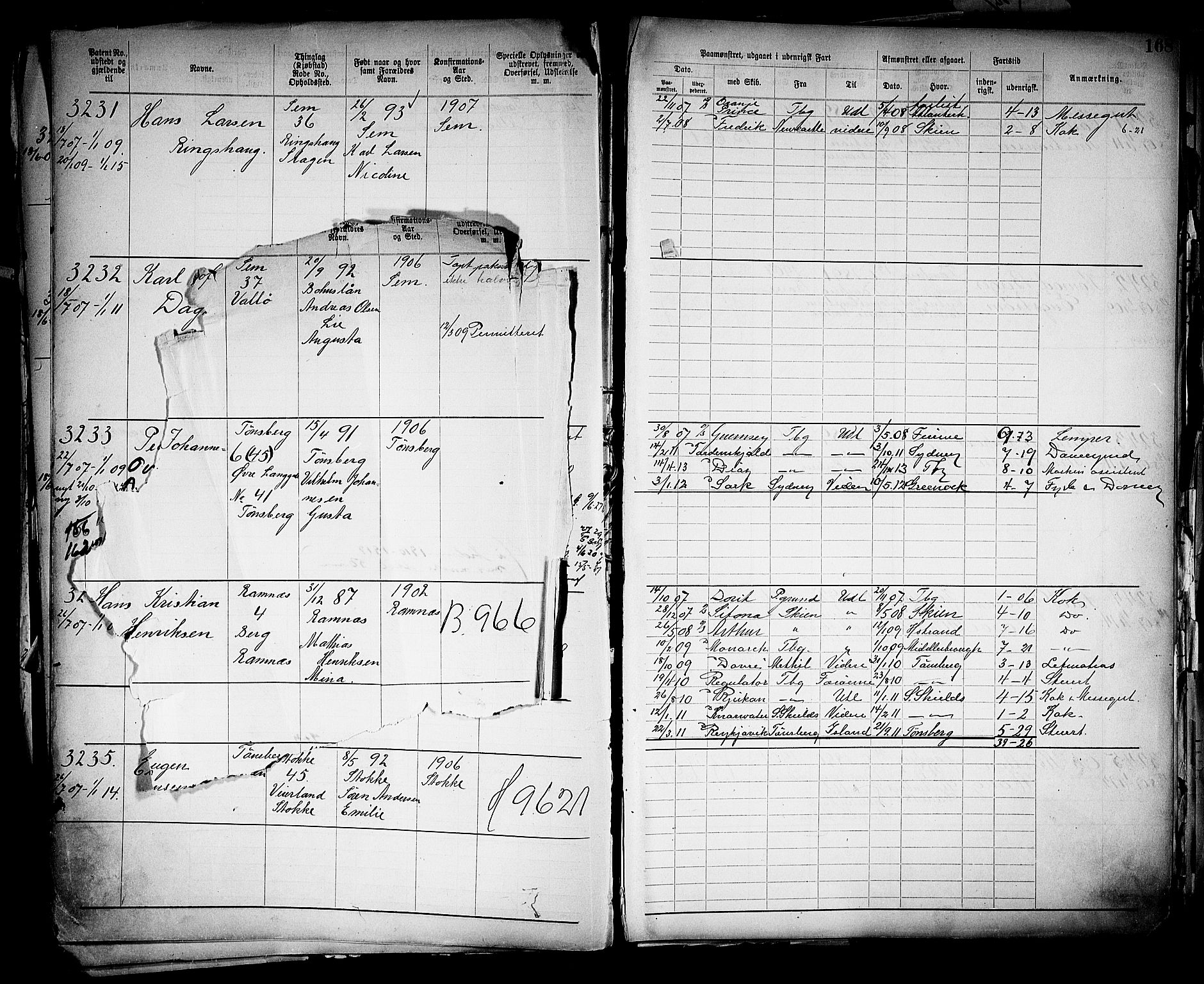 Tønsberg innrulleringskontor, SAKO/A-786/F/Fb/L0005: Annotasjonsrulle Patent nr. 2401-4080, 1904-1910, p. 171