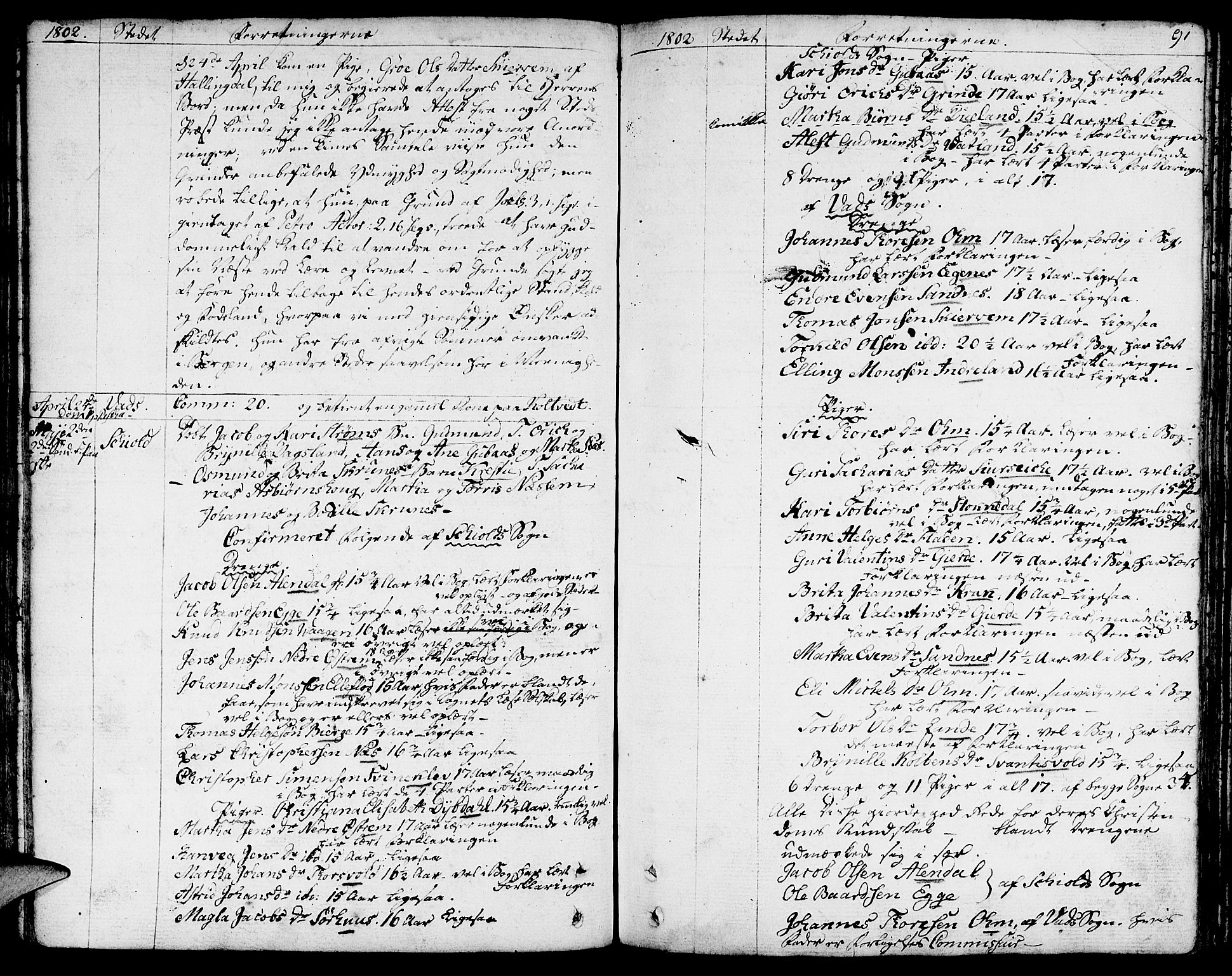 Skjold sokneprestkontor, AV/SAST-A-101847/H/Ha/Haa/L0002: Parish register (official) no. A 2, 1786-1815, p. 91