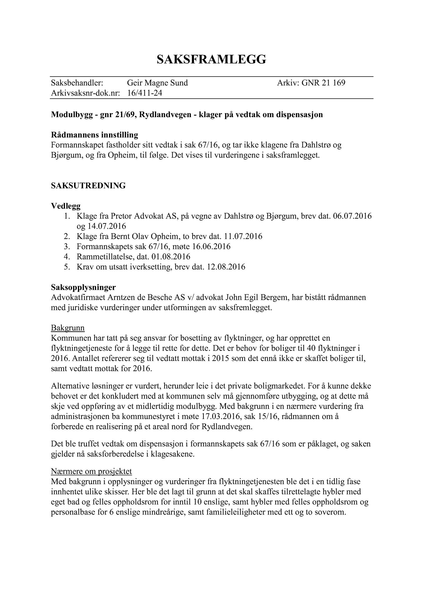 Klæbu Kommune, TRKO/KK/02-FS/L009: Formannsskapet - Møtedokumenter, 2016, p. 1291