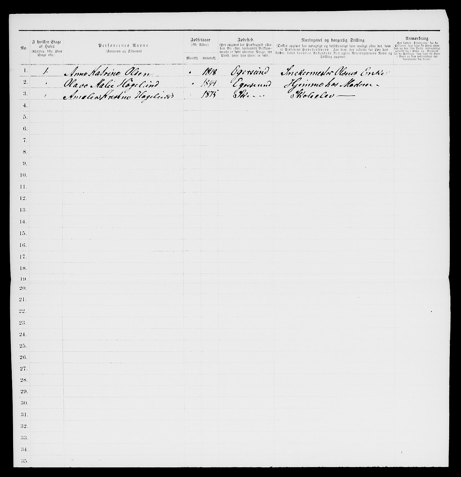 SAKO, 1885 census for 0806 Skien, 1885, p. 95