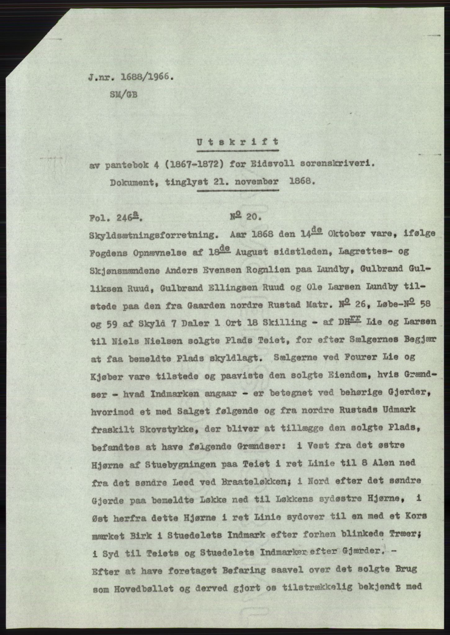 Statsarkivet i Oslo, SAO/A-10621/Z/Zd/L0024: Avskrifter, j.nr 1652-2112/1966, 1966, p. 33
