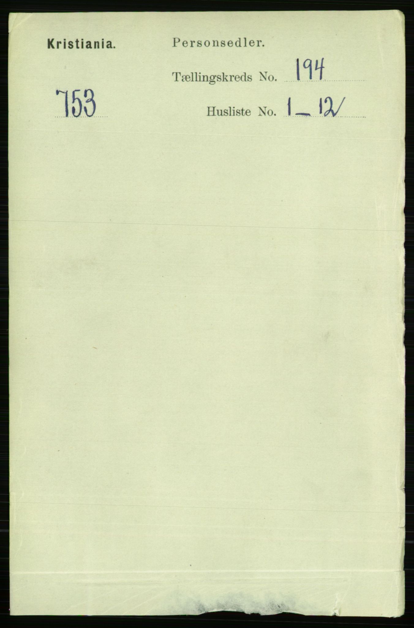 RA, 1891 census for 0301 Kristiania, 1891, p. 116900